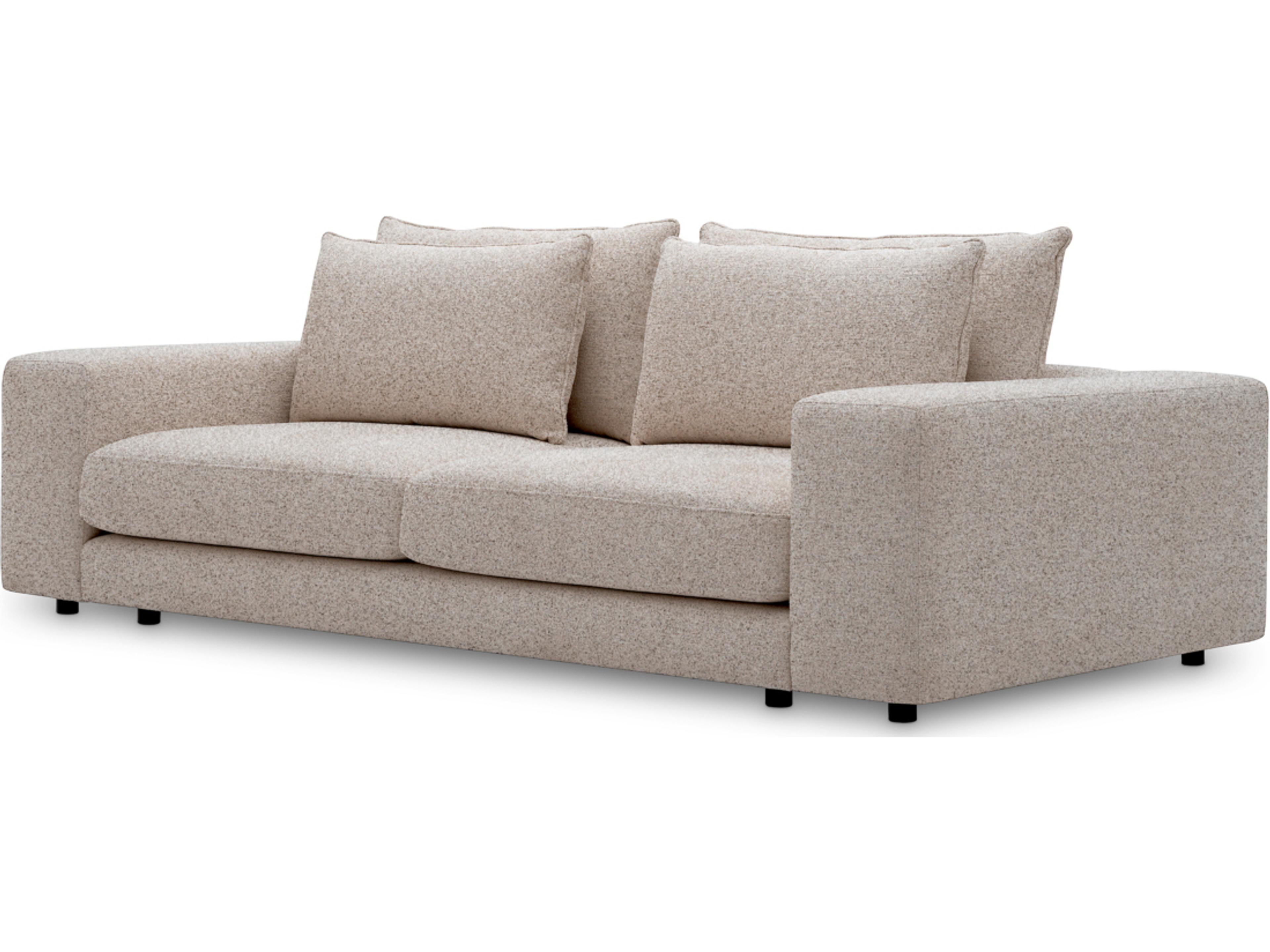 Nuoro Greige Gray Upholstered Sofa