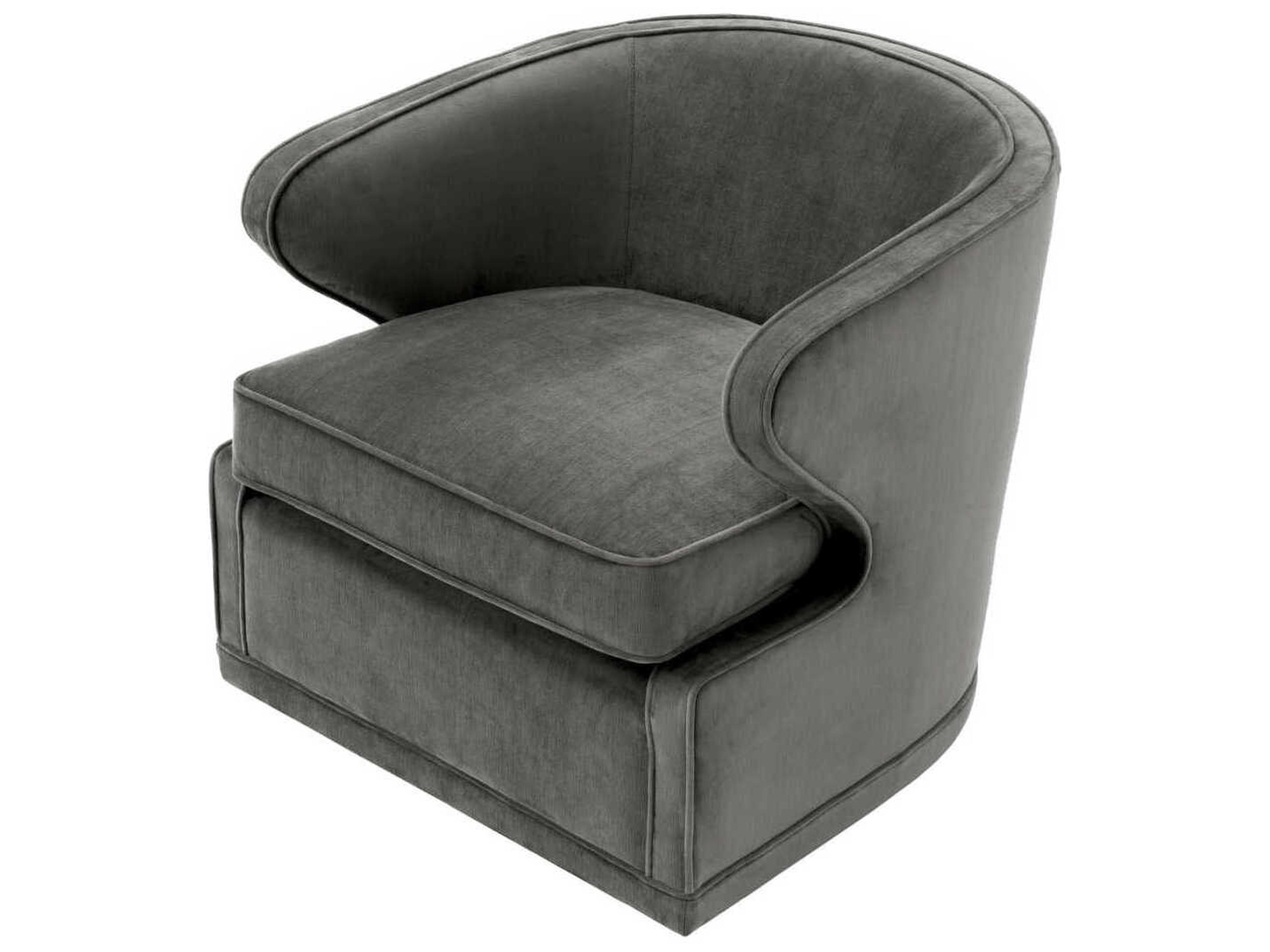Eichholtz Dorset Swivel Gray Accent Chair