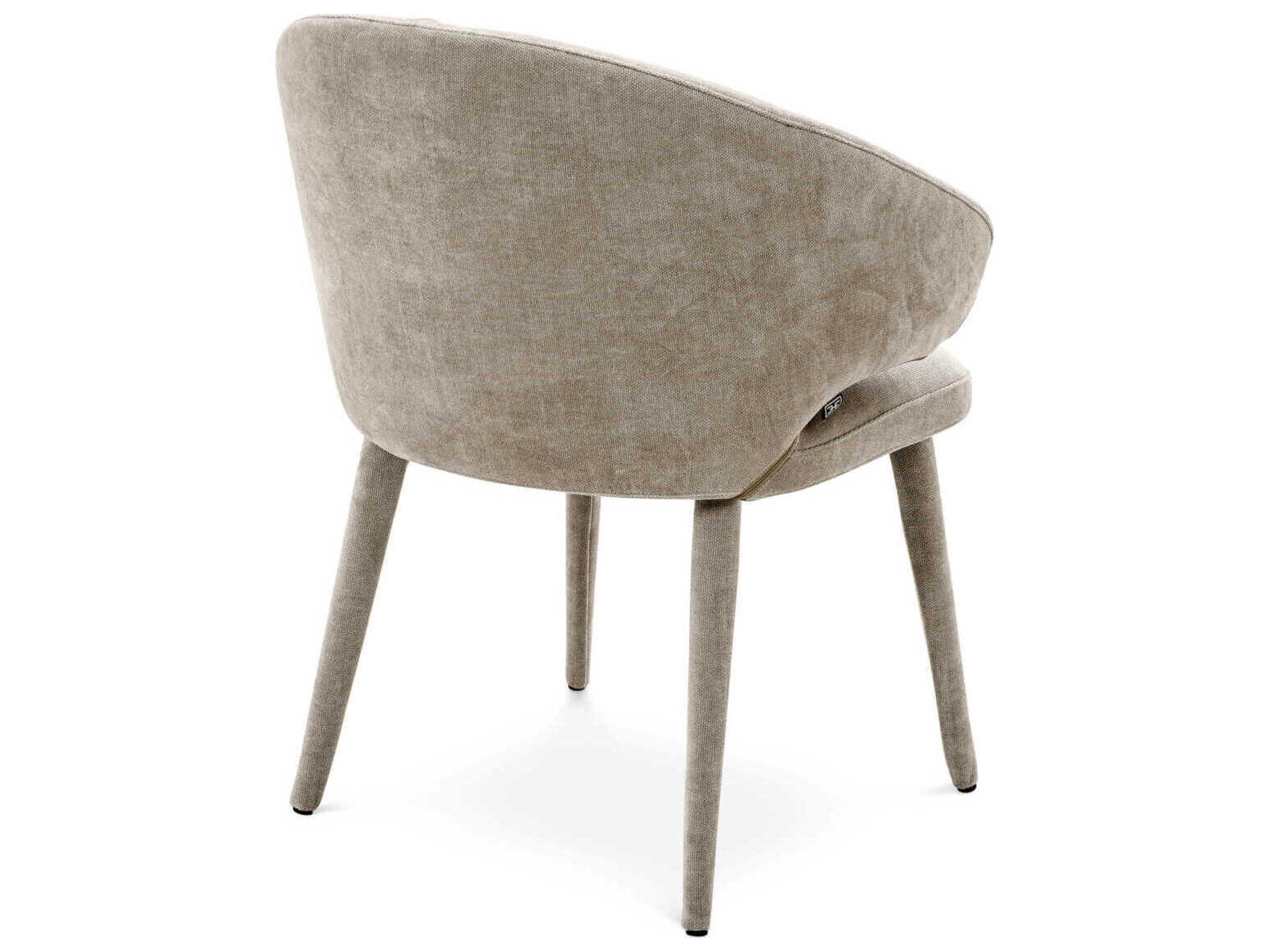 Eichholtz Cardinale Beige Upholstered Arm Dining Chair
