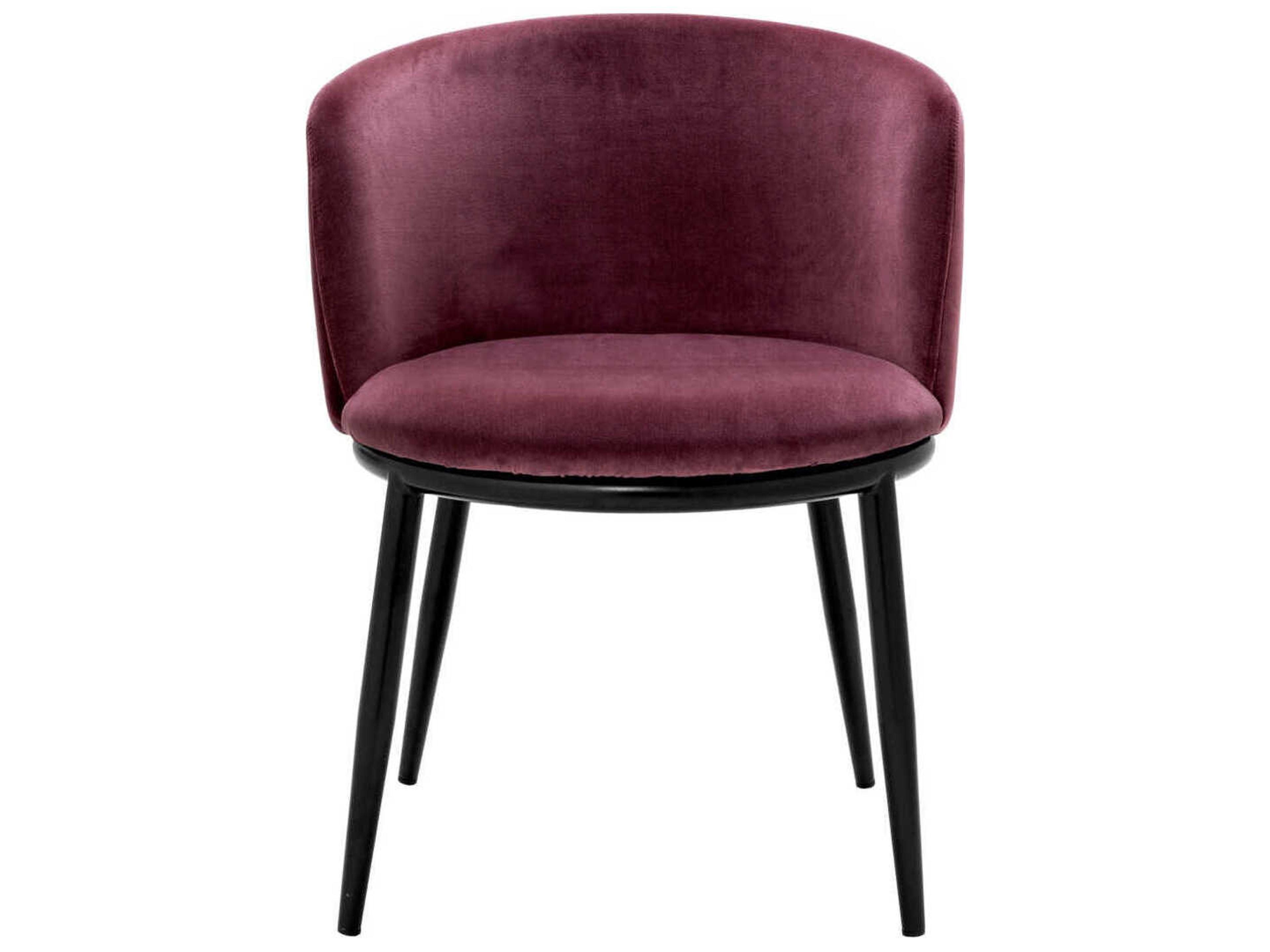 Eichholtz Filmore Black Upholstered Arm Dining Chair Set of 2