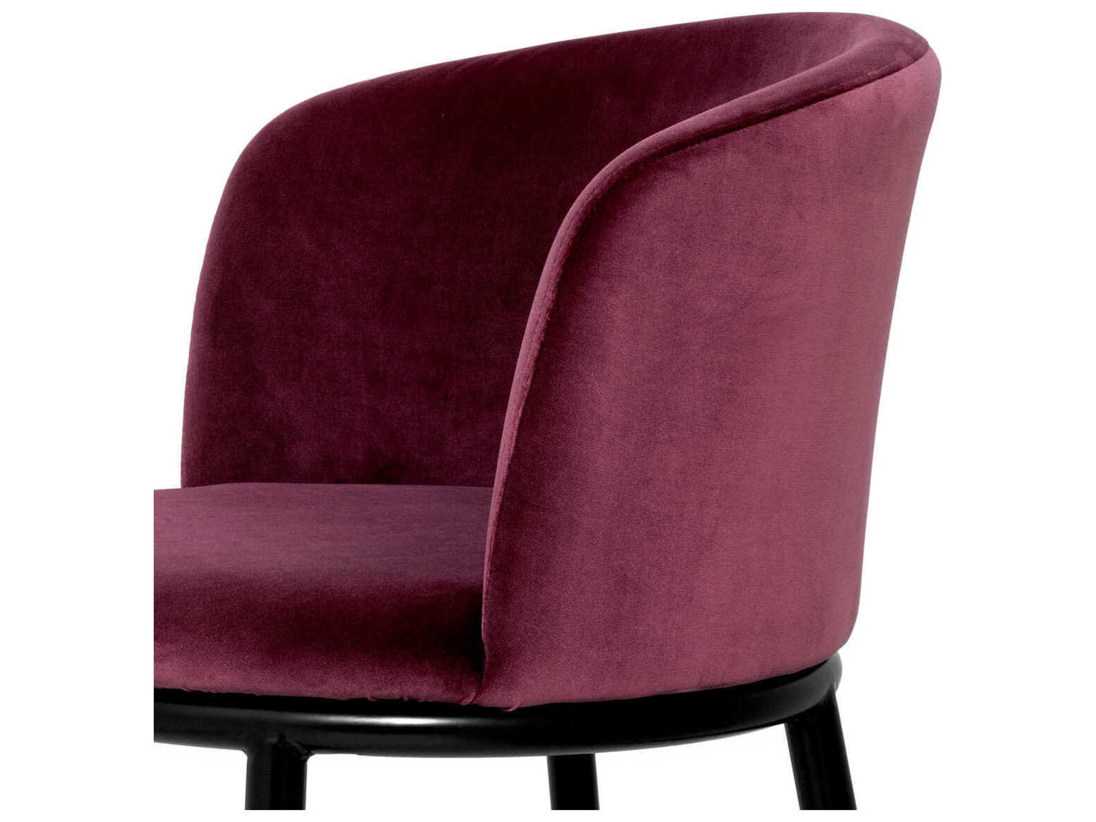 Eichholtz Filmore Black Upholstered Arm Dining Chair Set of 2