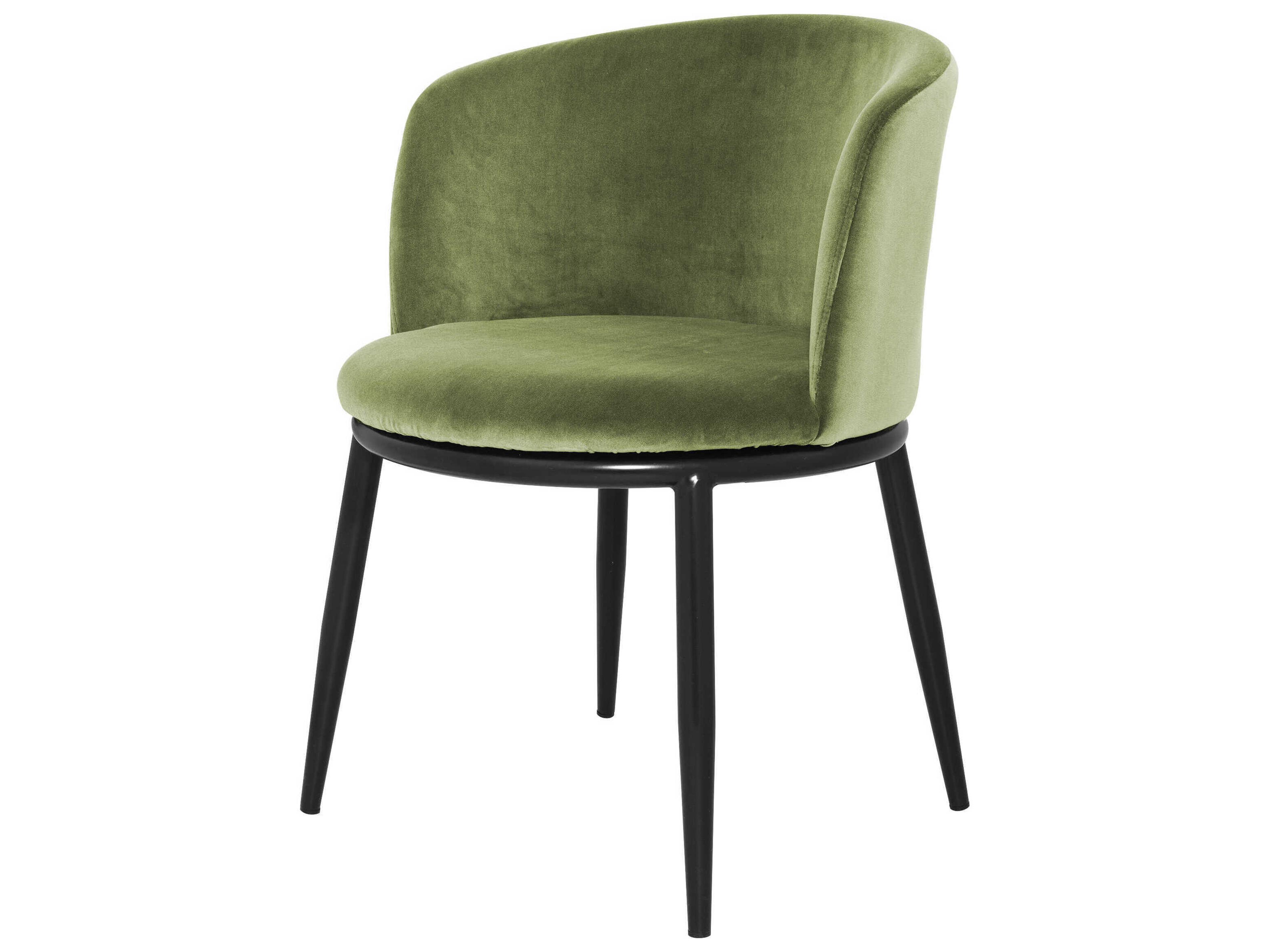 Eichholtz Filmore Black Upholstered Arm Dining Chair Set of 2