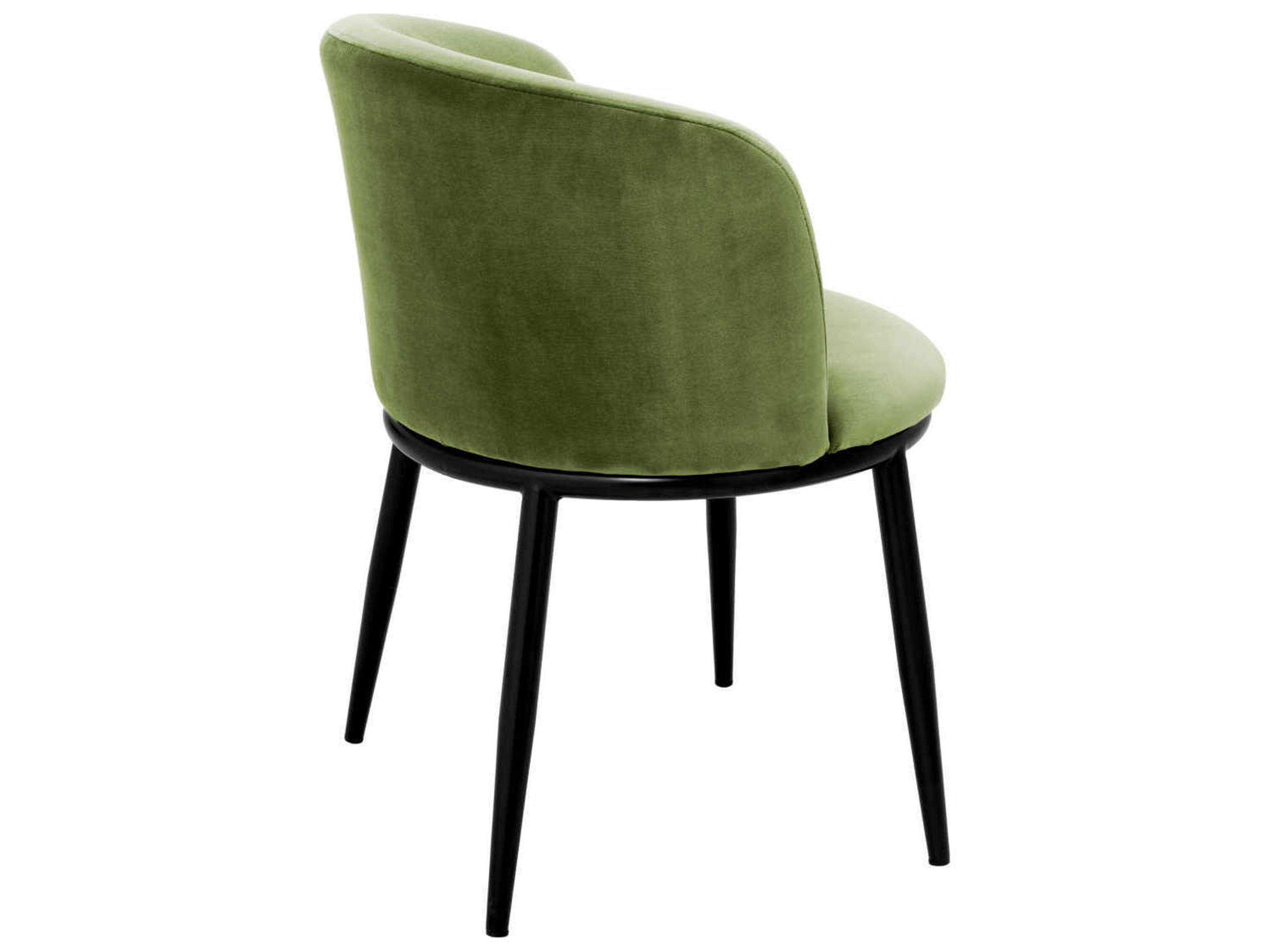 Eichholtz Filmore Black Upholstered Arm Dining Chair Set of 2