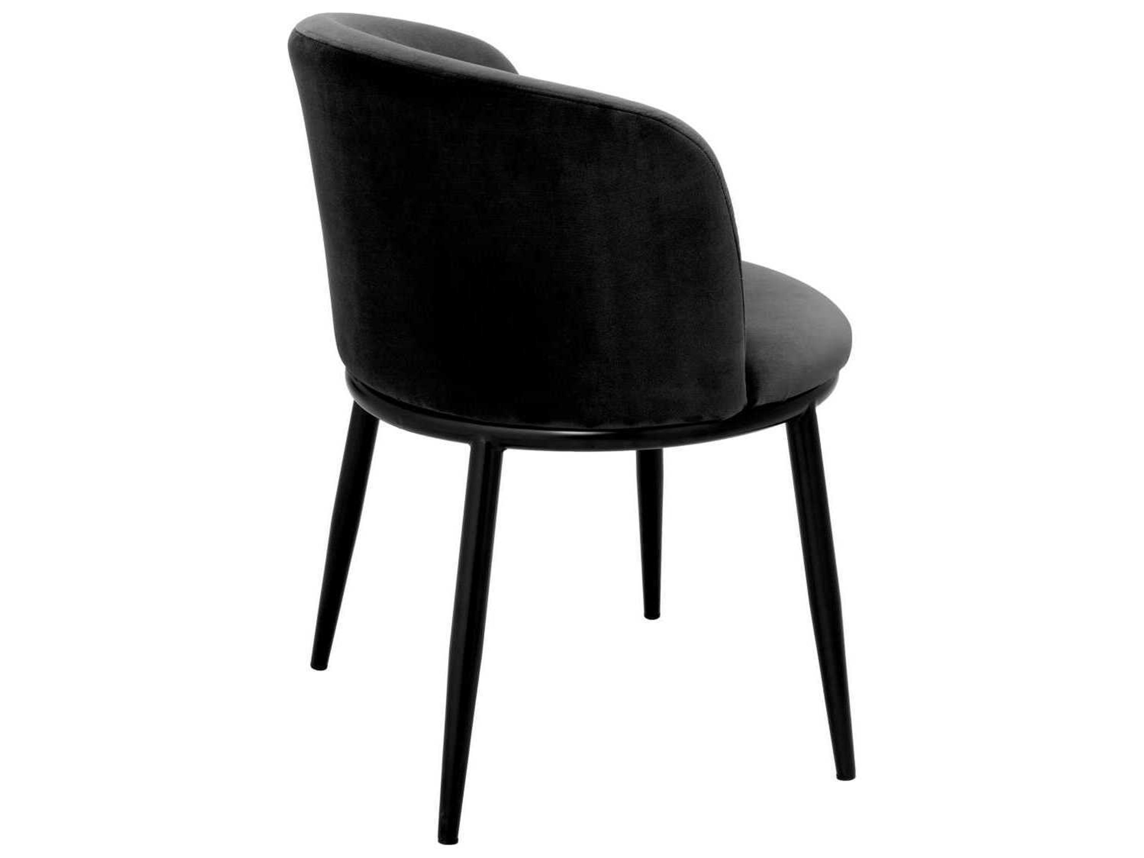 Eichholtz Filmore Black Upholstered Arm Dining Chair Set of 2