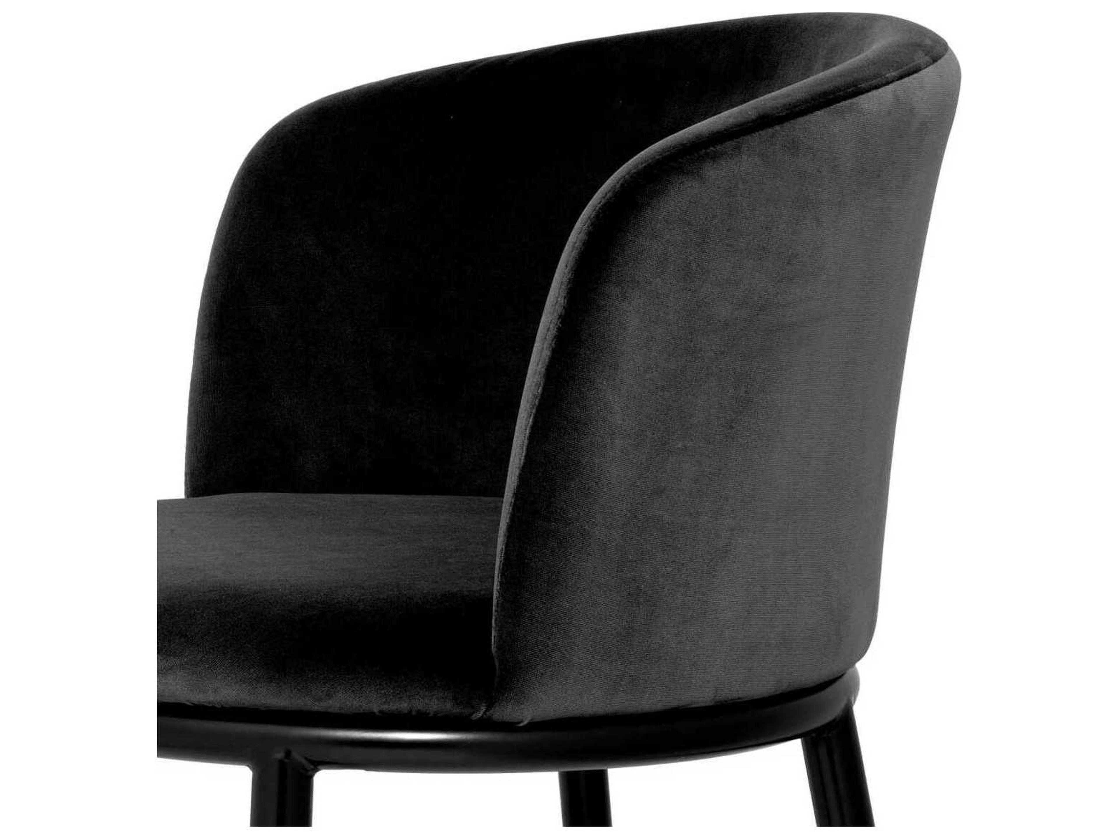 Eichholtz Filmore Black Upholstered Arm Dining Chair Set of 2