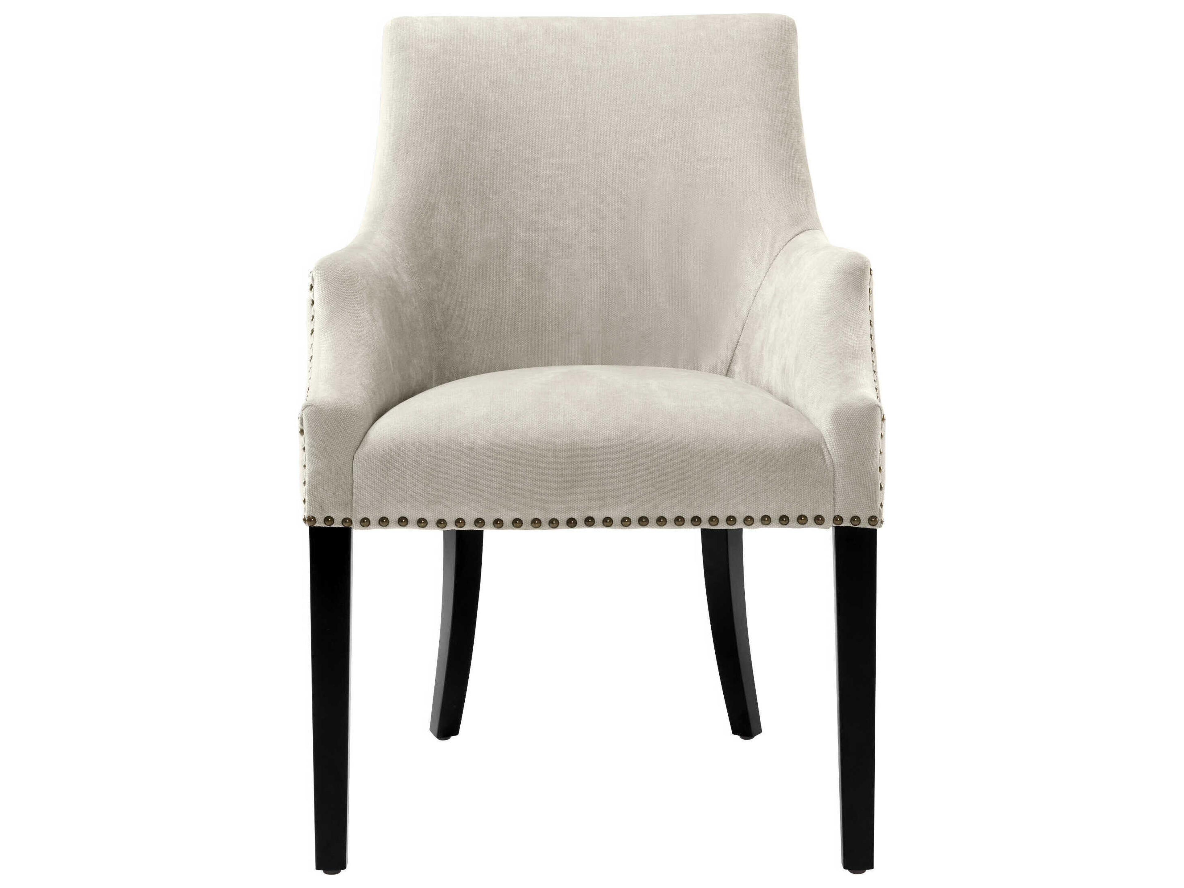 Eichholtz Legacy Black Upholstered Arm Dining Chair