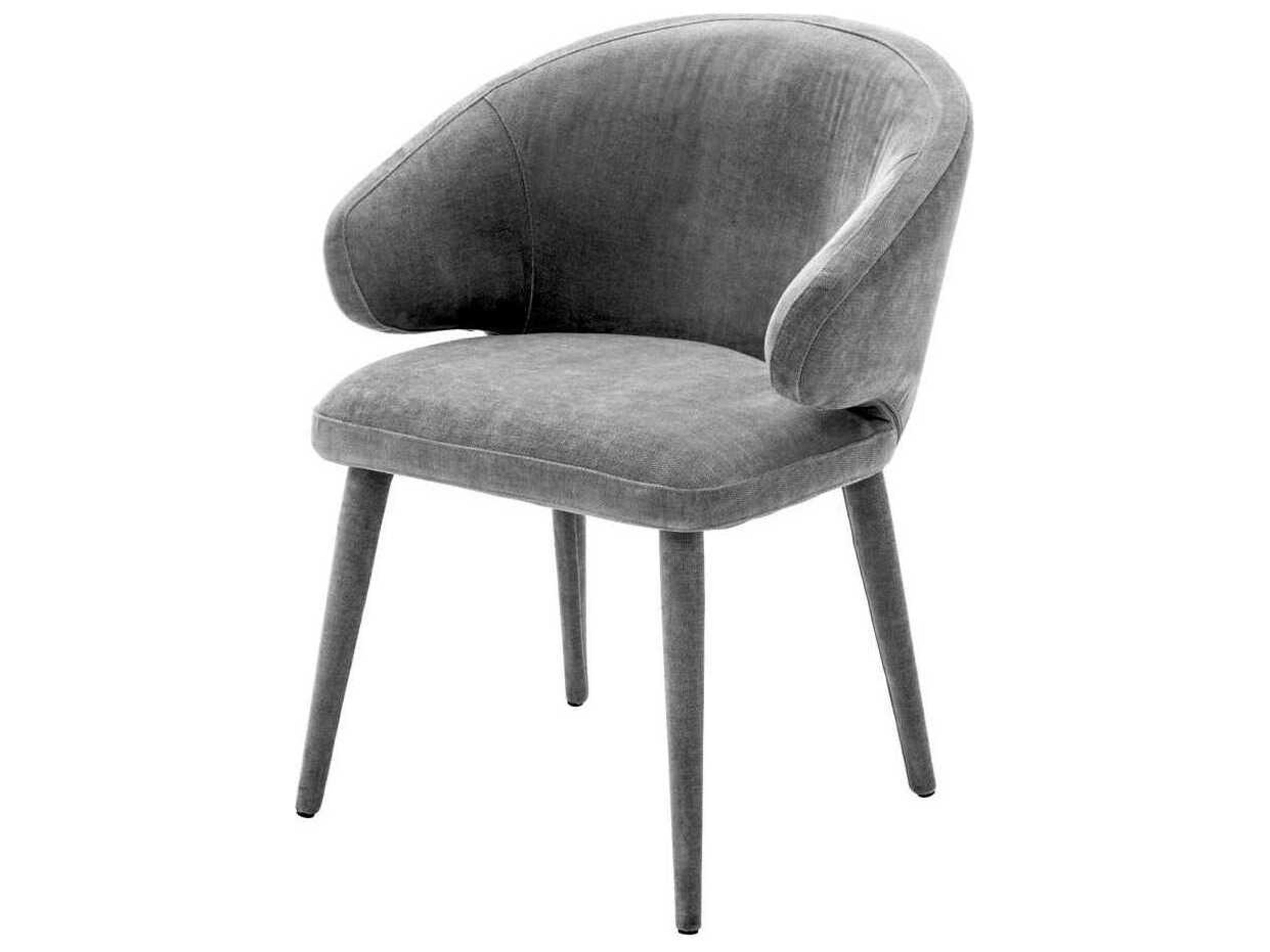 Cardinale Gray Upholstered Arm Dining Chair
