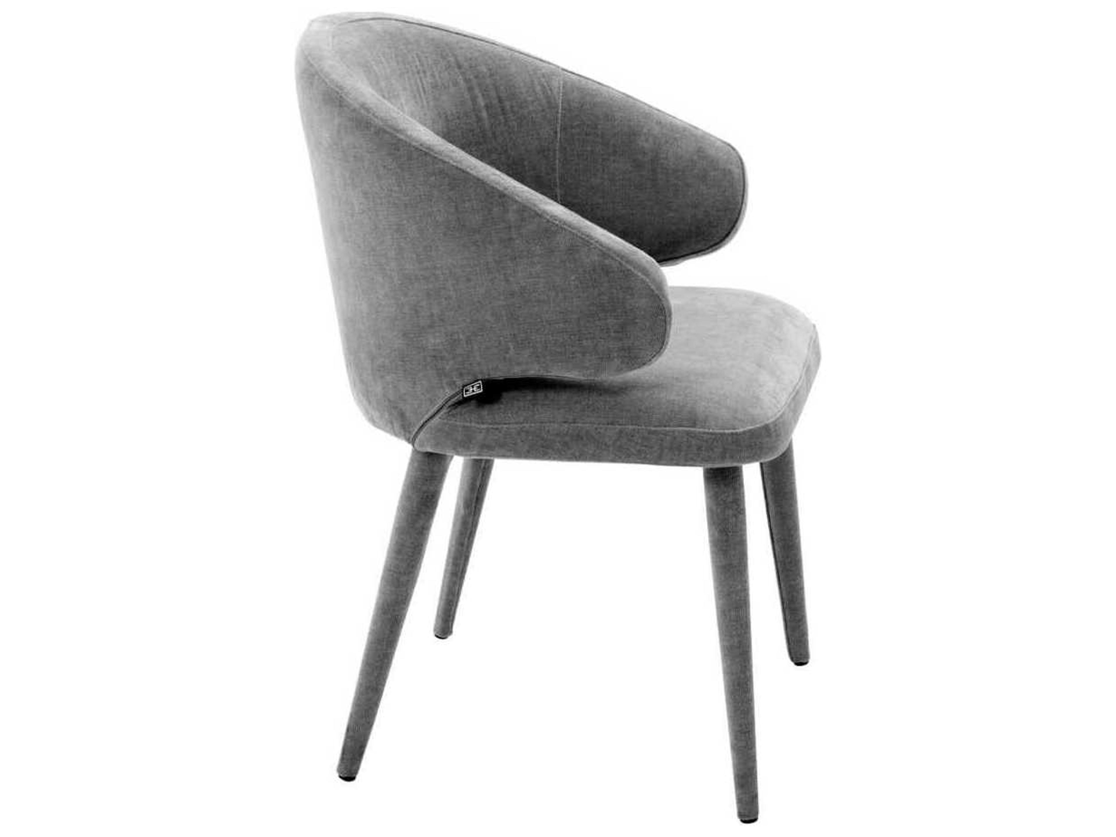 Eichholtz Cardinale Gray Upholstered Arm Dining Chair
