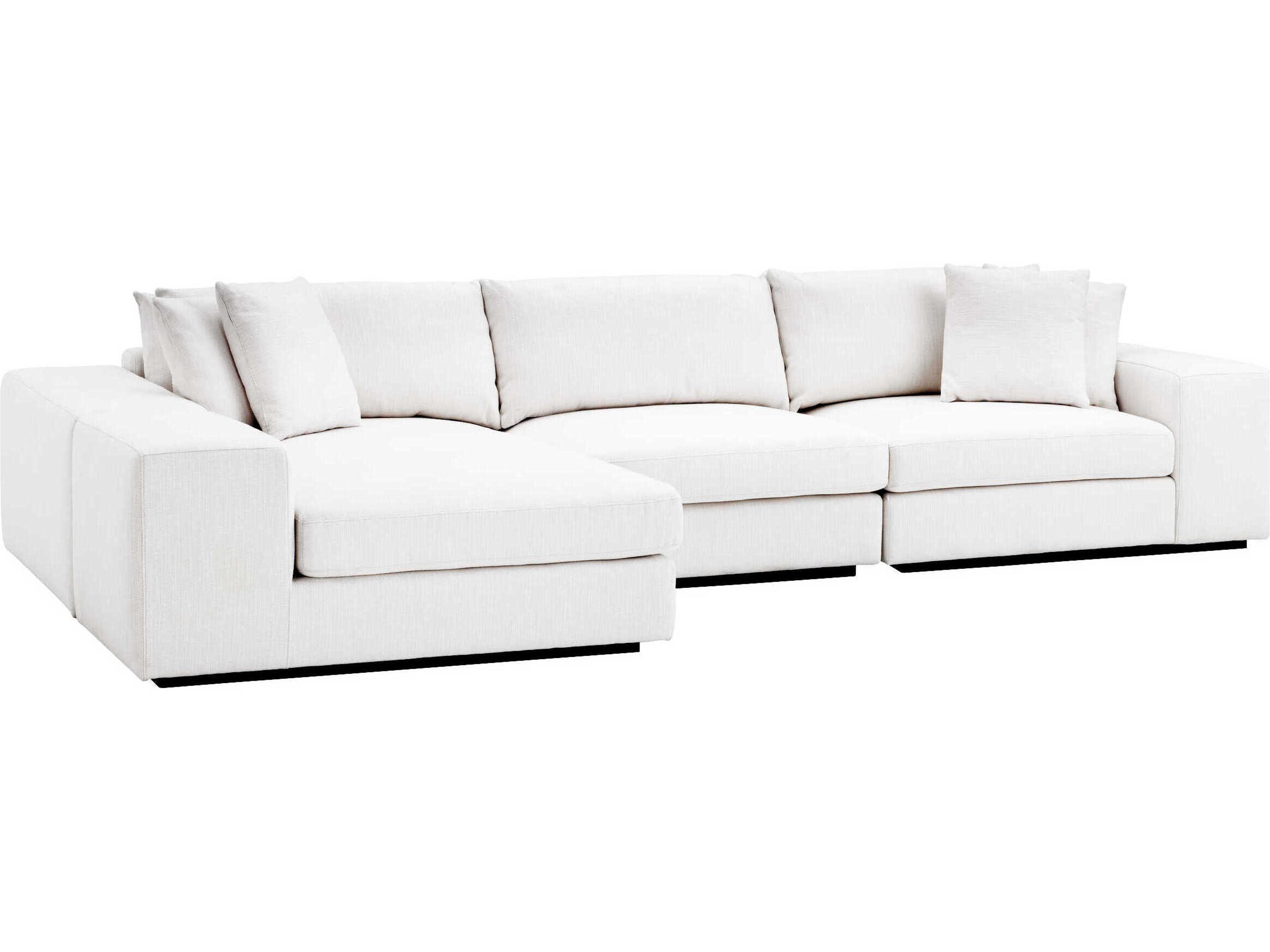 Eichholtz Vista Clarck Sand Black Base White Upholstered Modular