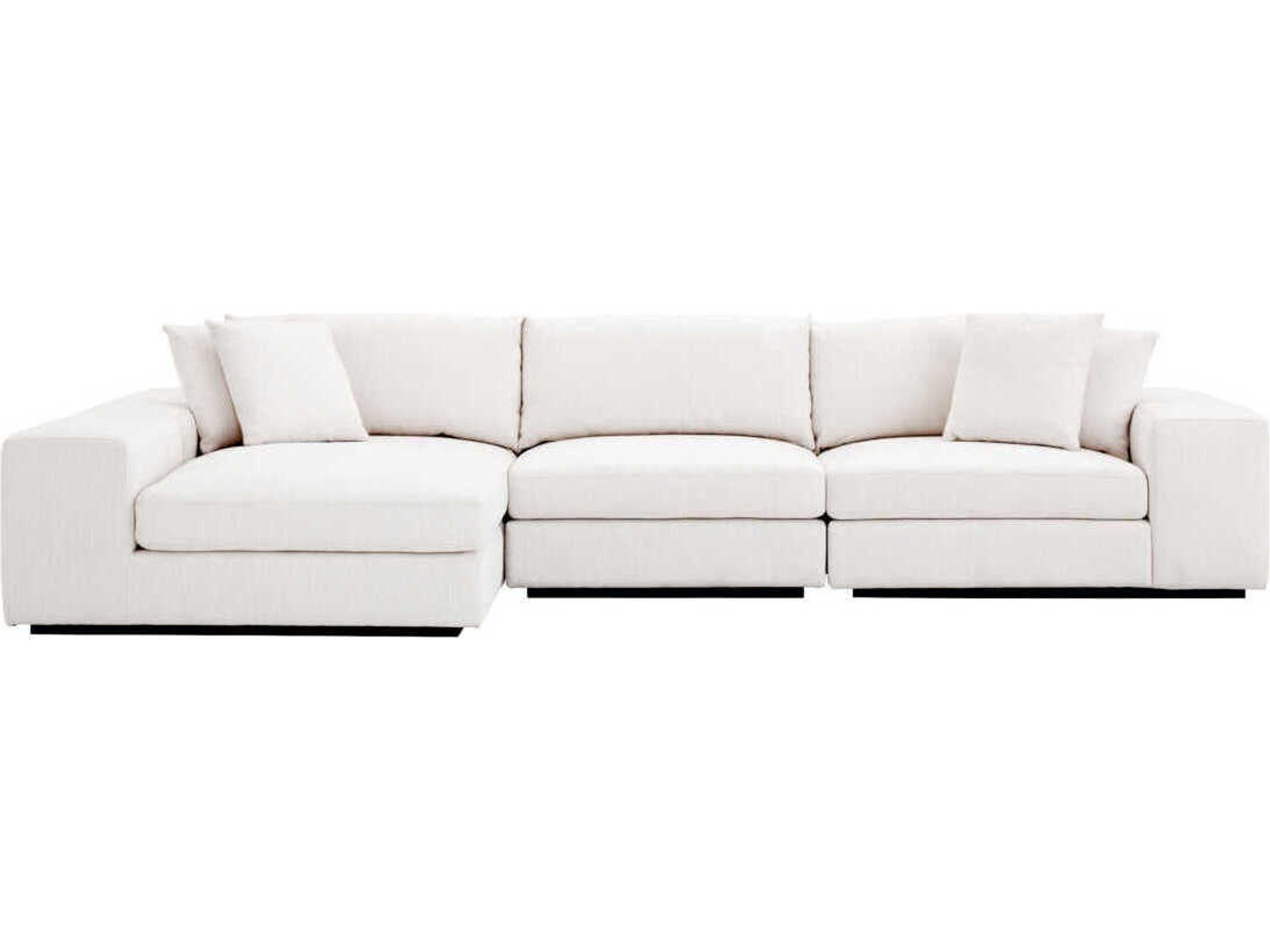 Eichholtz Vista Clarck Sand Black Base White Upholstered Modular