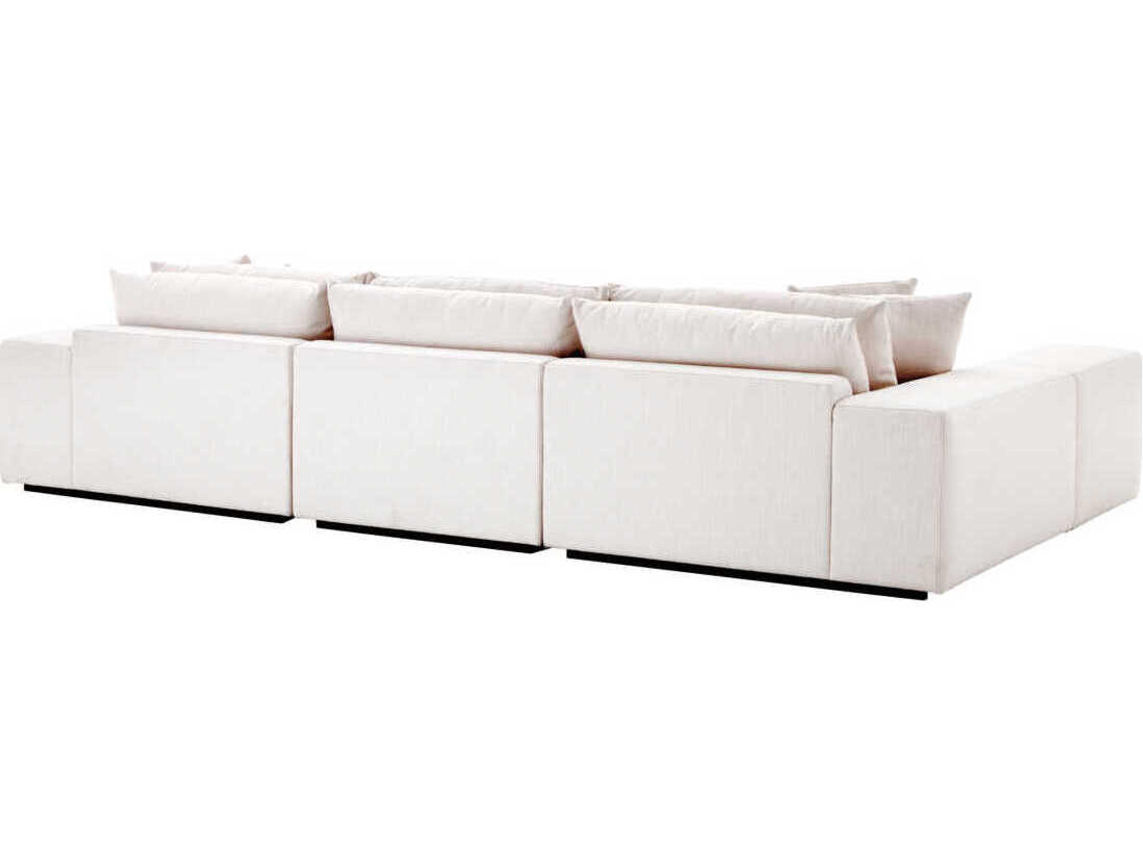 Eichholtz Vista Clarck Sand Black Base White Upholstered Modular