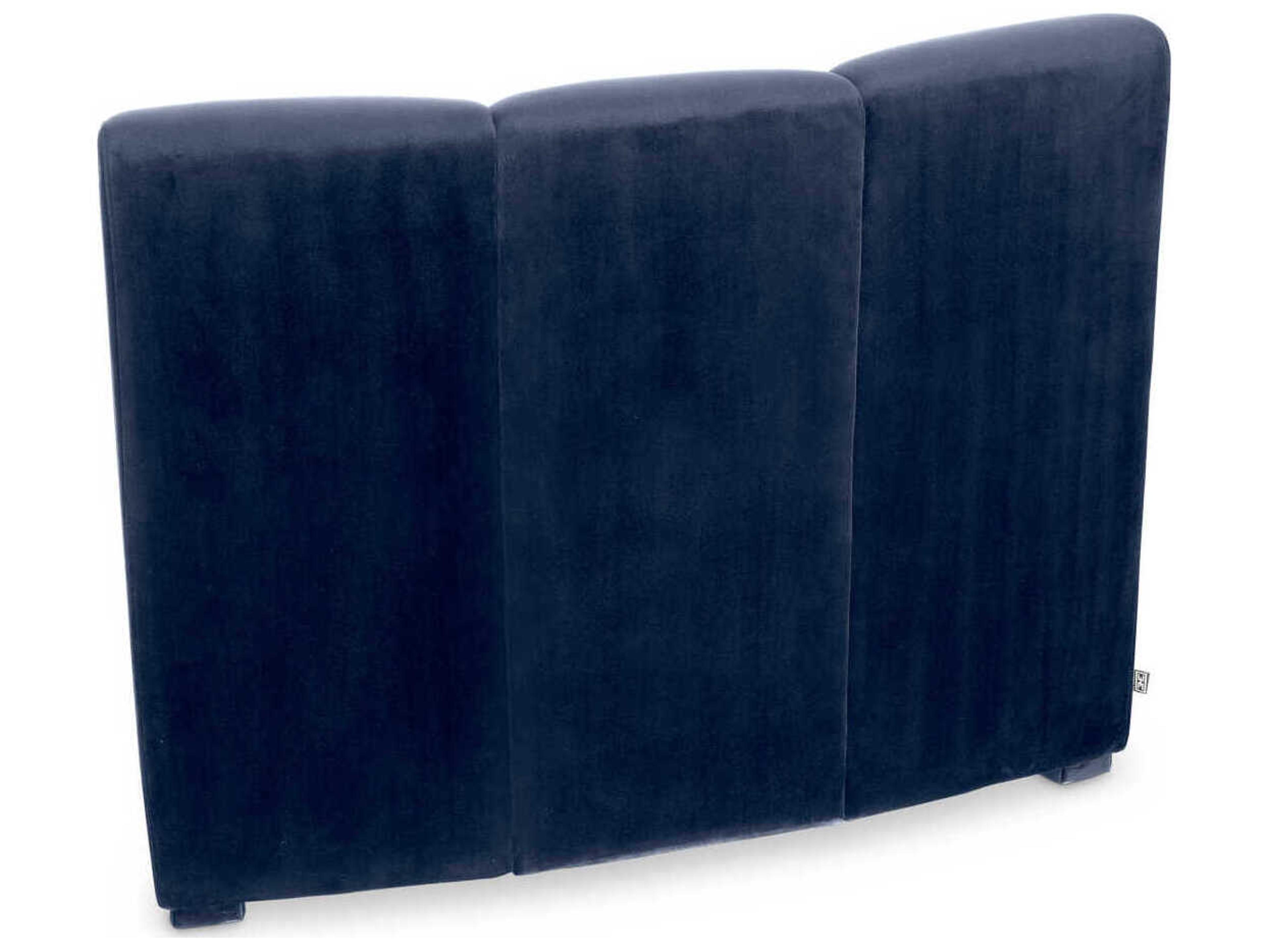 Eichholtz Lando Savona Midnight Blue Velvet Black Feet Upholstered Modular