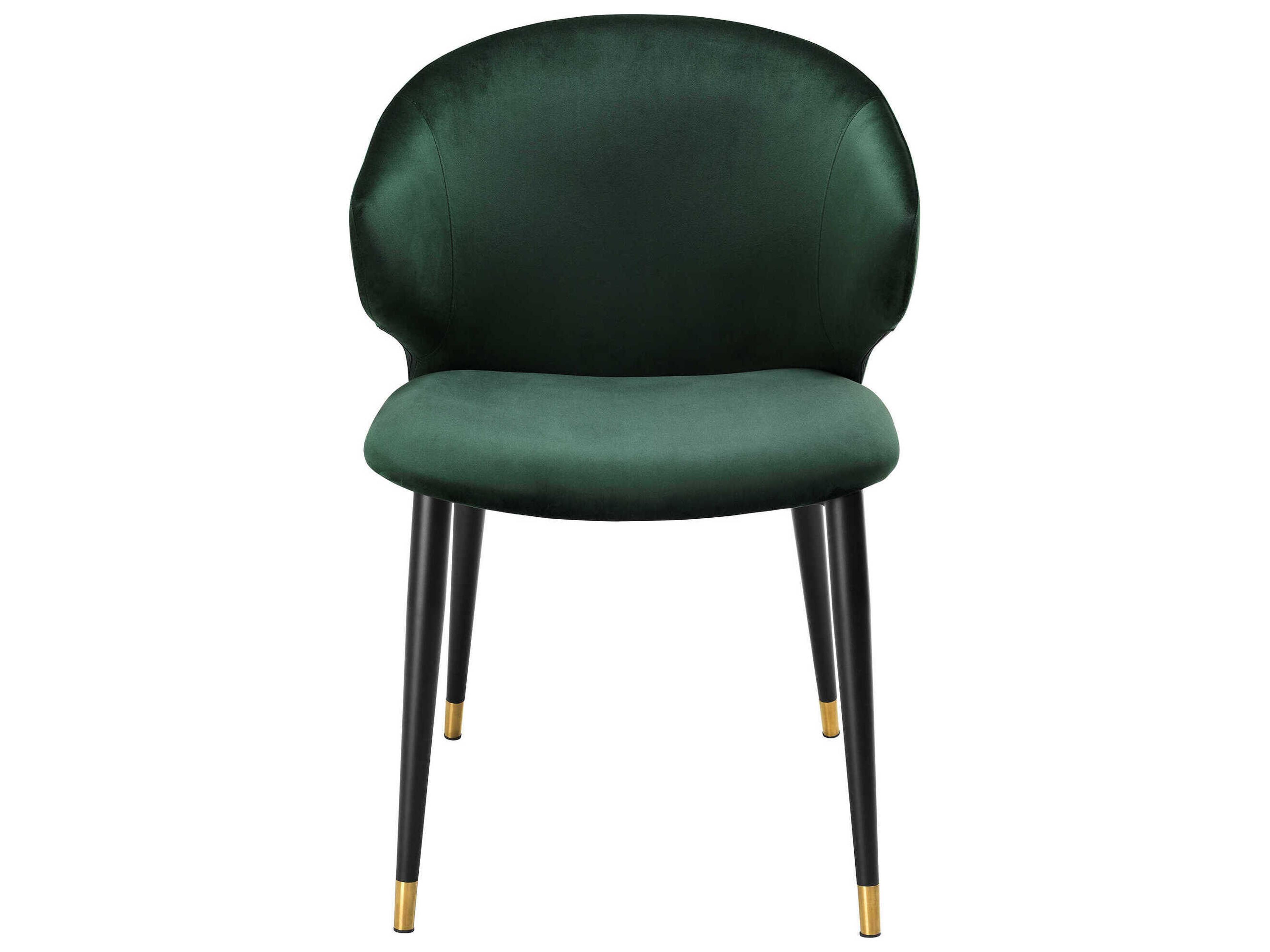 Eichholtz Volante Green Velvet Upholstered Arm Dining Chair