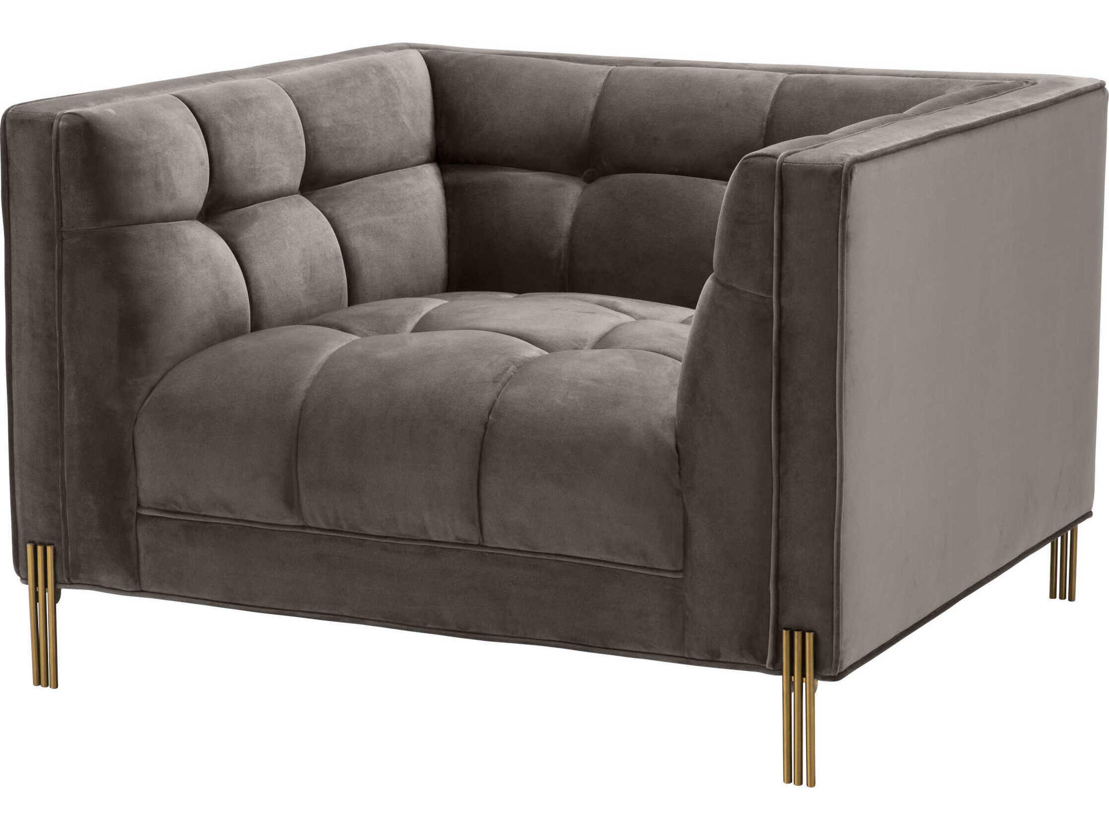 Eichholtz Sienna Gray Velvet Accent Chair