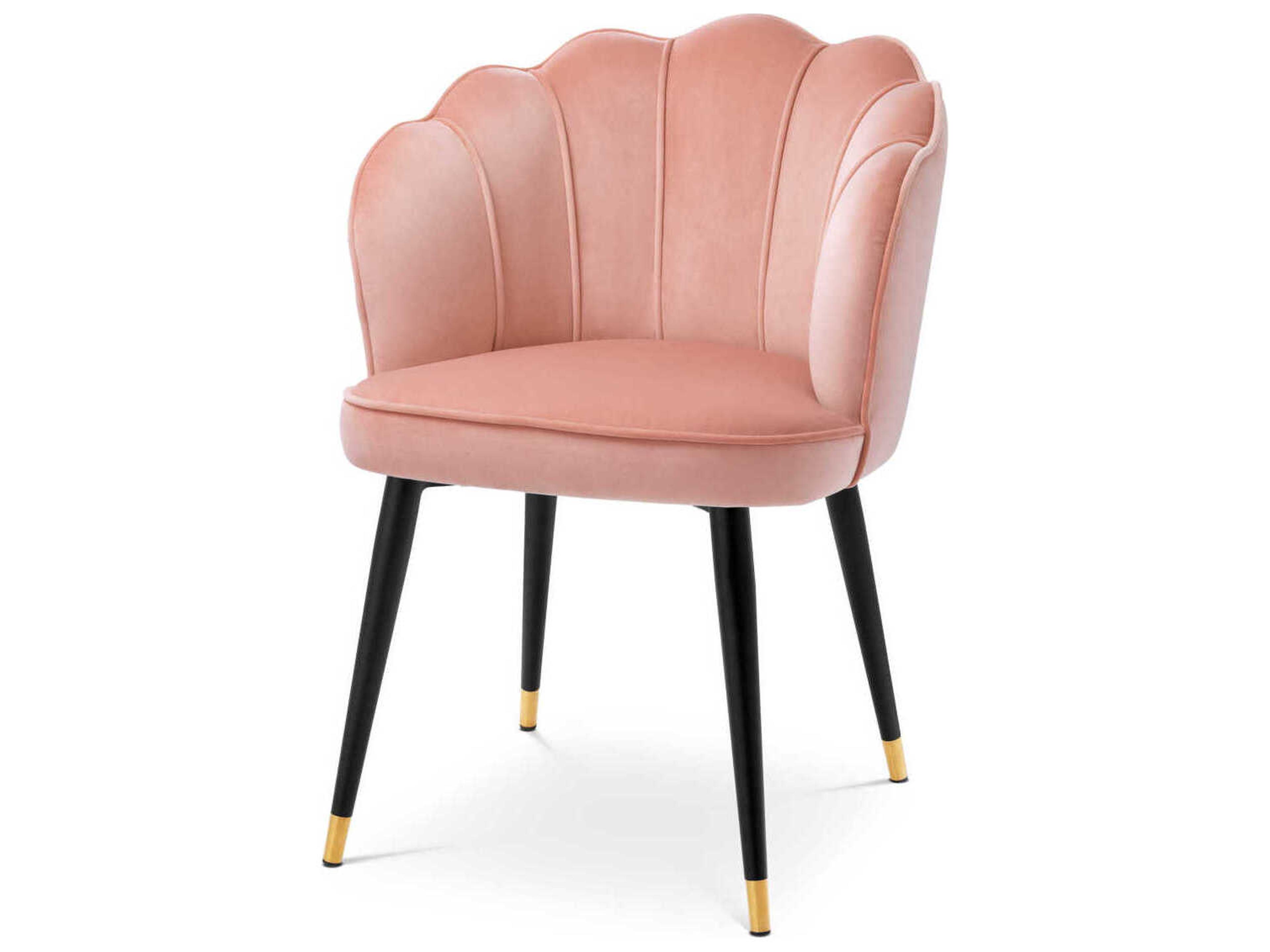 Bristol Pink Velvet Upholstered Arm Dining Chair