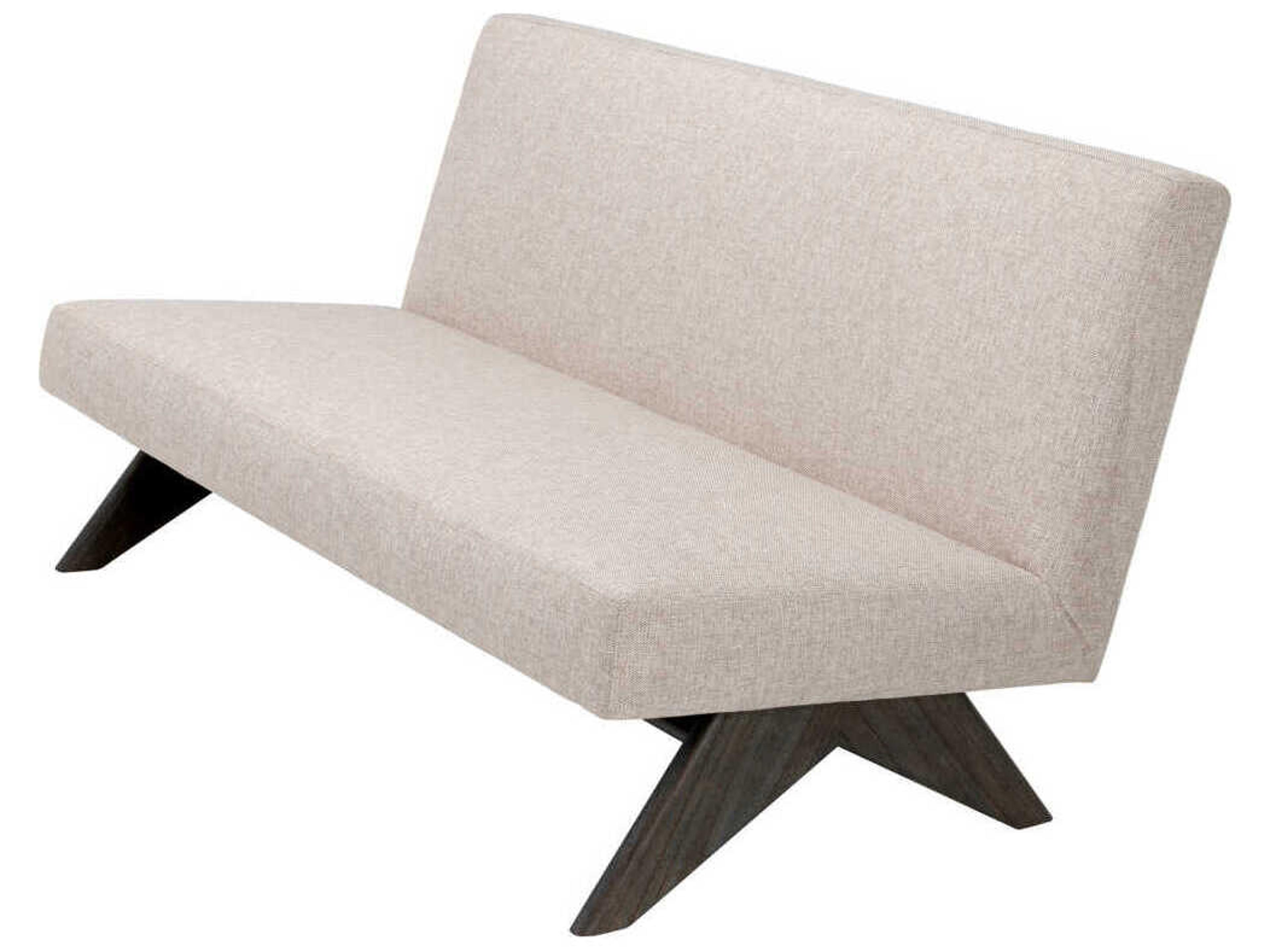 Eichholtz Erudit Loki Natural Brown Legs Beige Upholstered Sofa