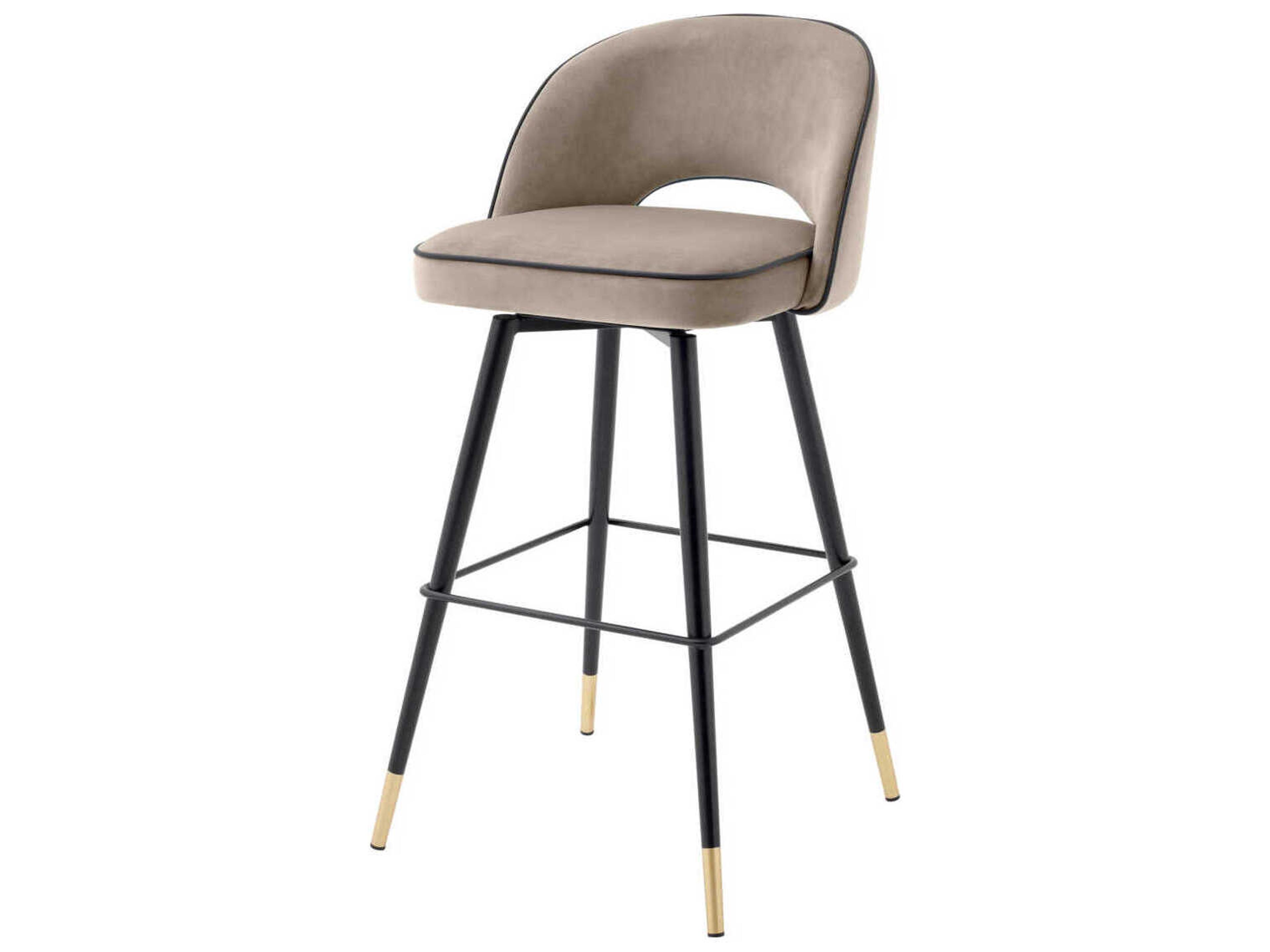 Cliff Bar Stool Savona Greige Velvet Set of 2