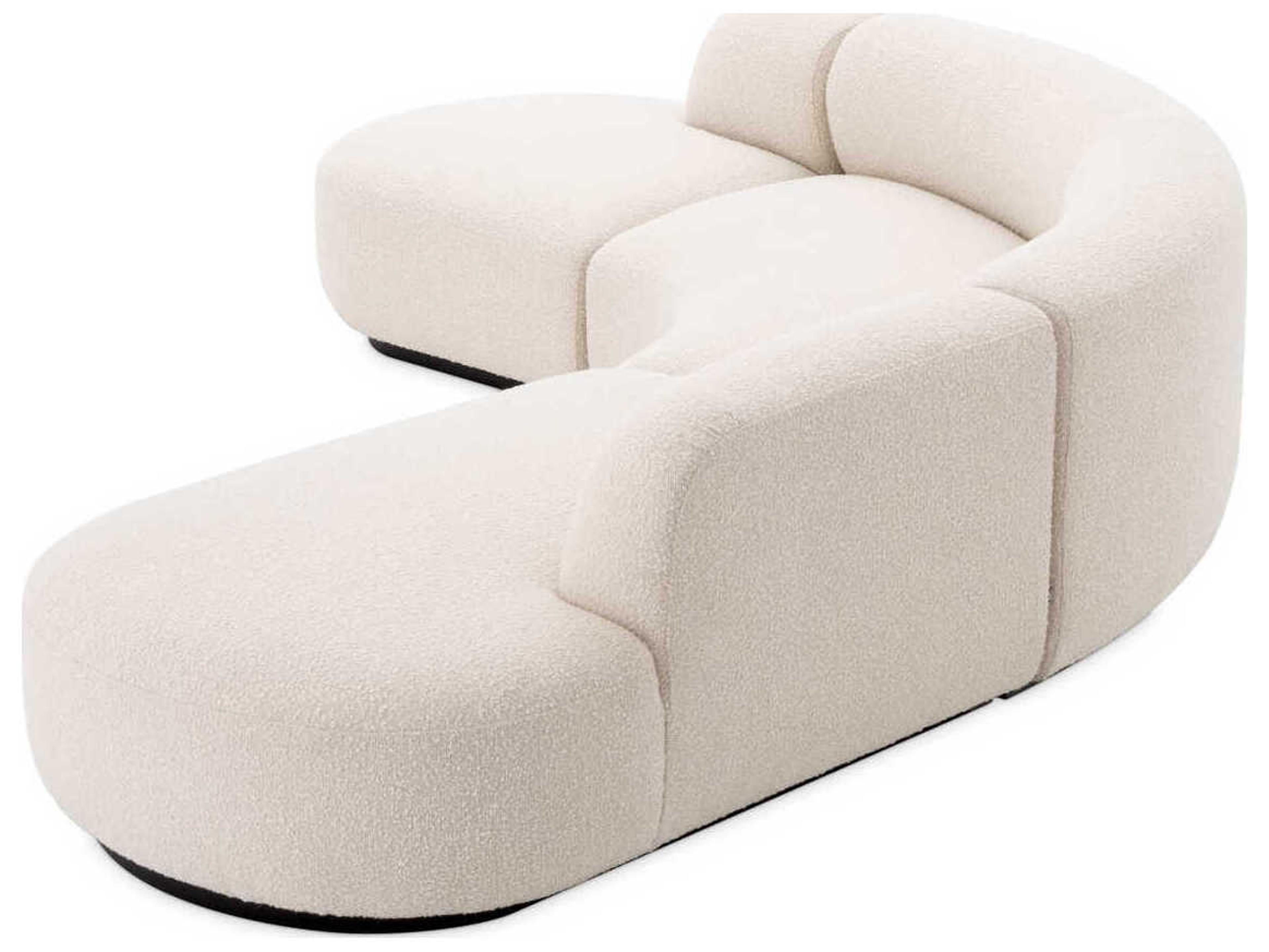 Eichholtz Bjorn Boucle Cream Black Base Upholstered Modular