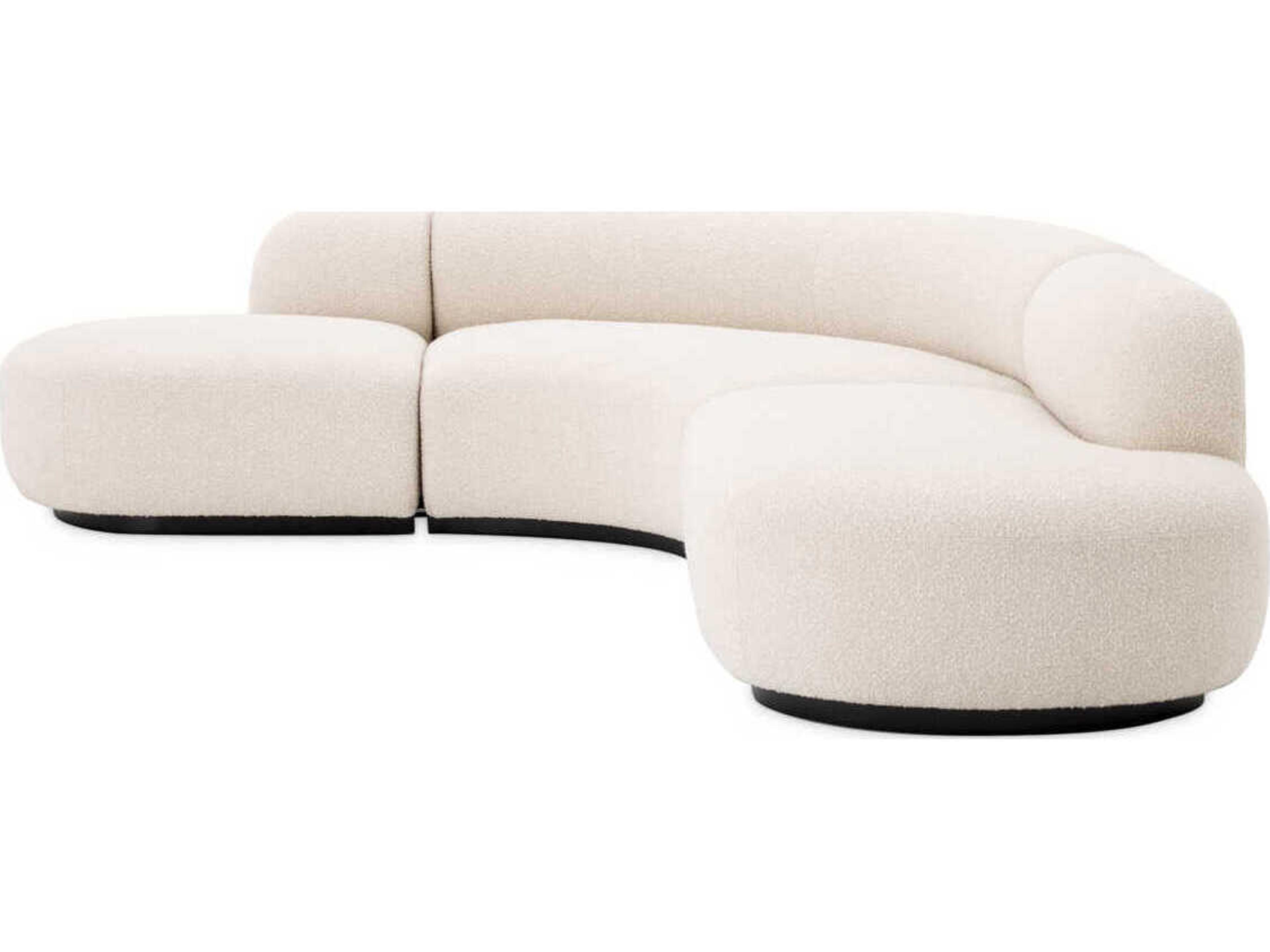 Eichholtz Bjorn Boucle Cream Black Base Upholstered Modular