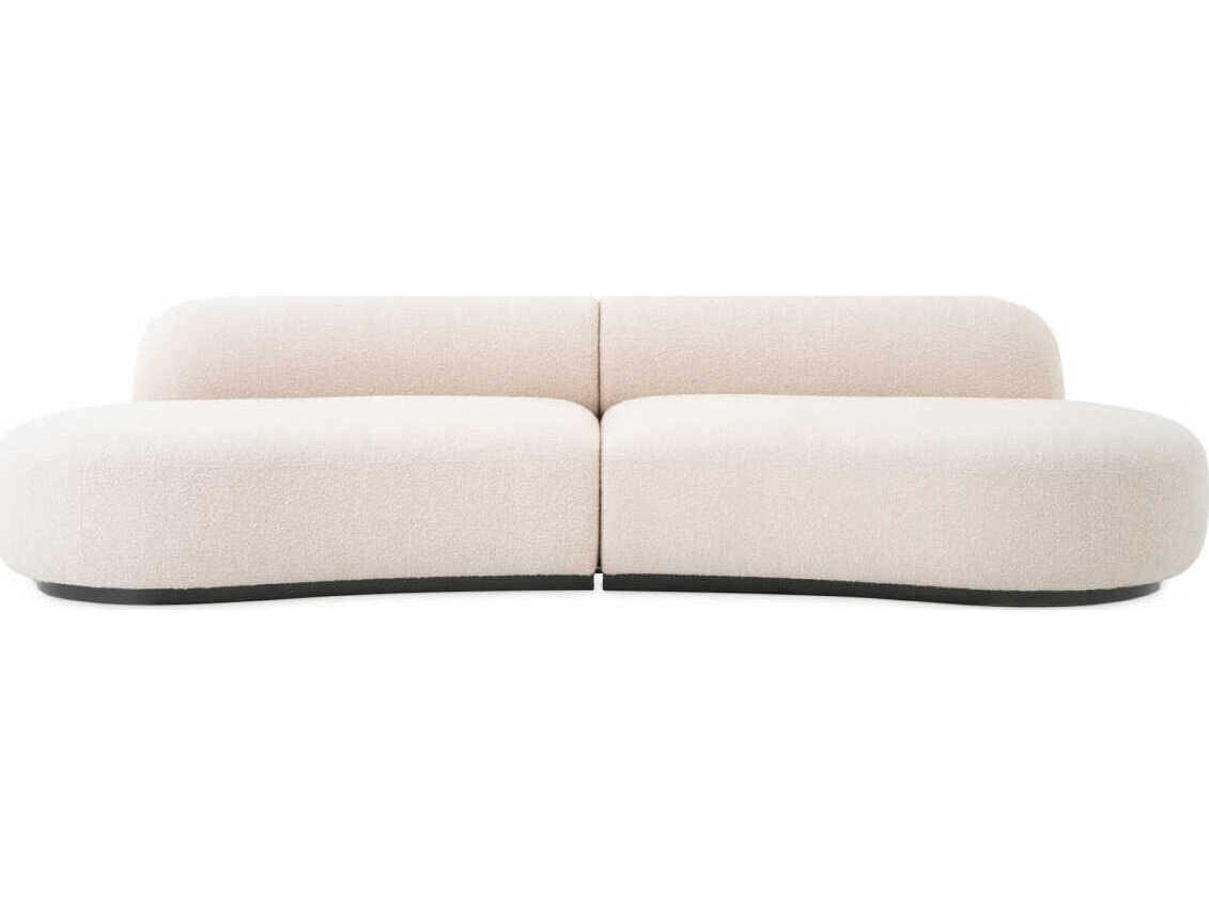 Eichholtz Bjorn Boucle Cream Black Base Upholstered Sofa