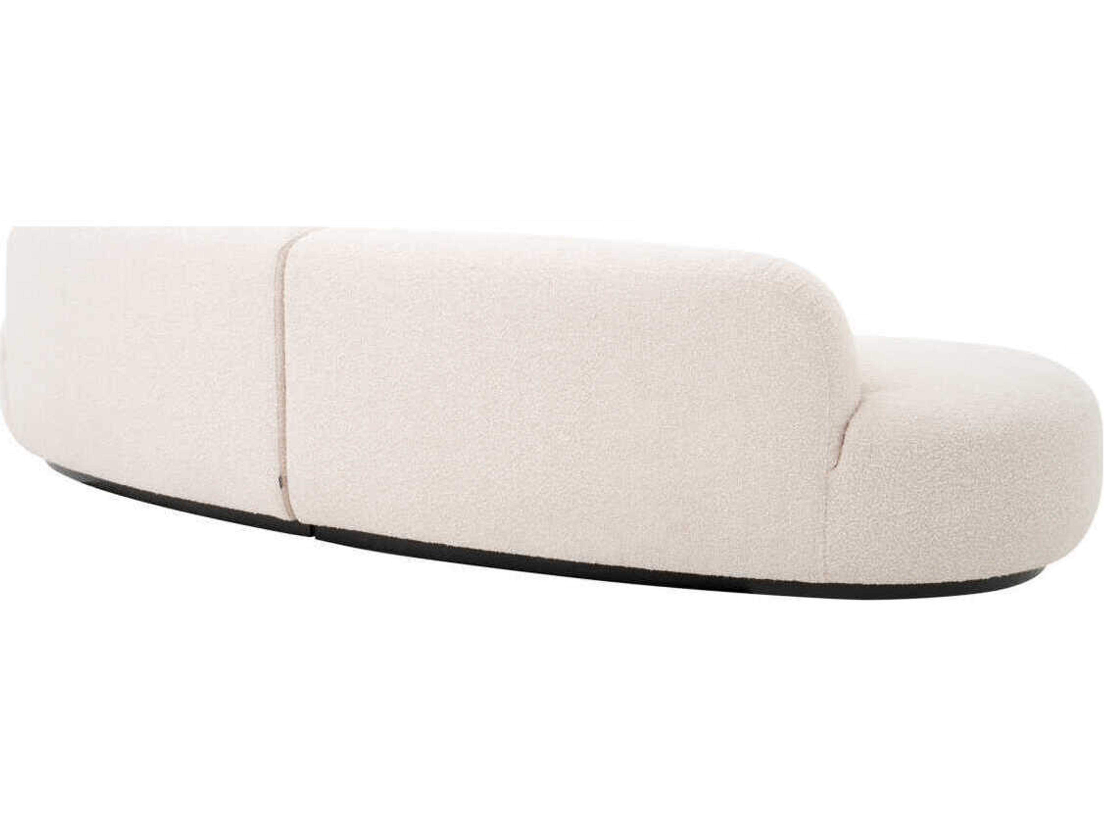 Eichholtz Bjorn Boucle Cream Black Base Upholstered Sofa