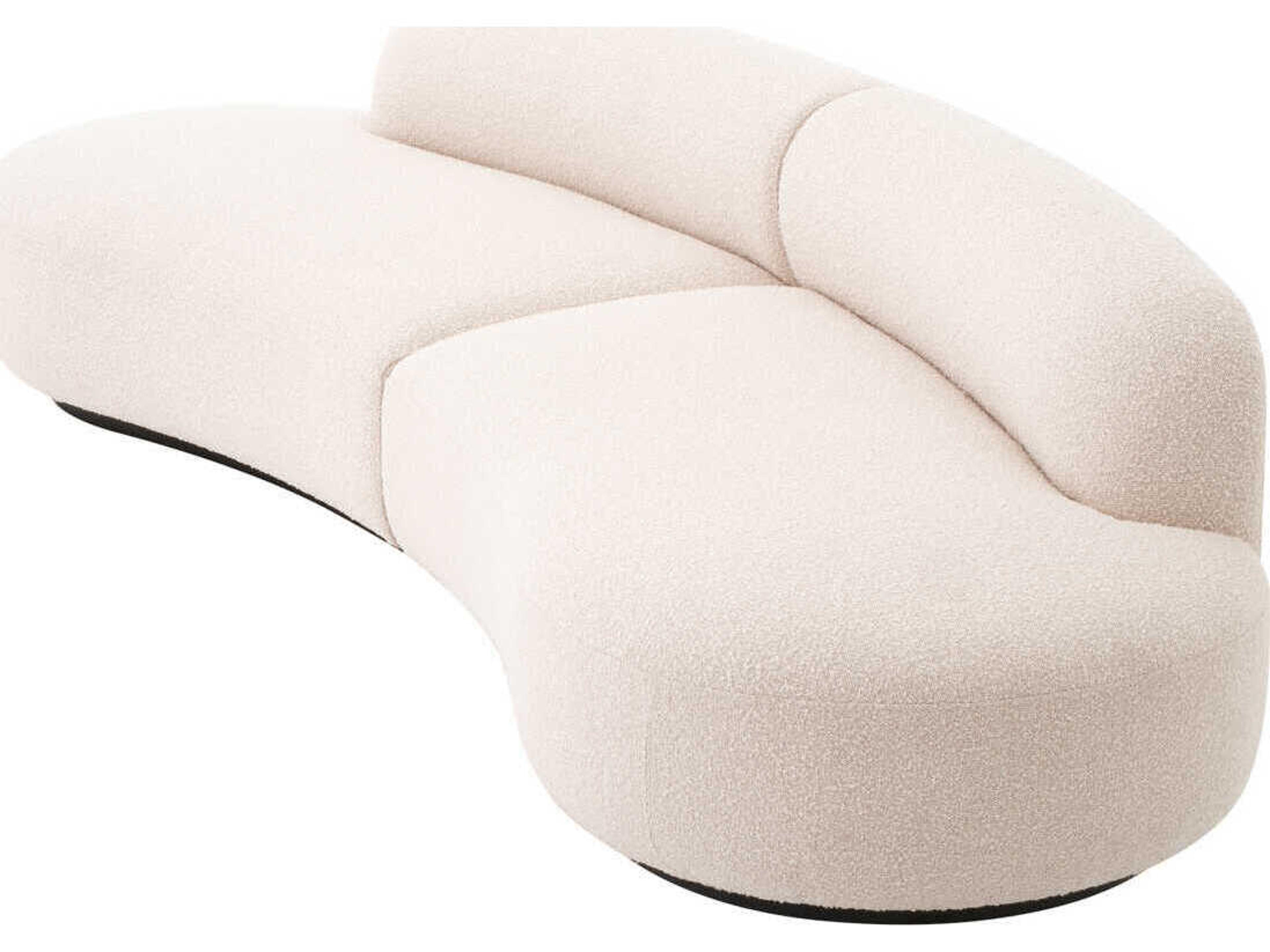 Eichholtz Bjorn Boucle Cream Black Base Upholstered Sofa