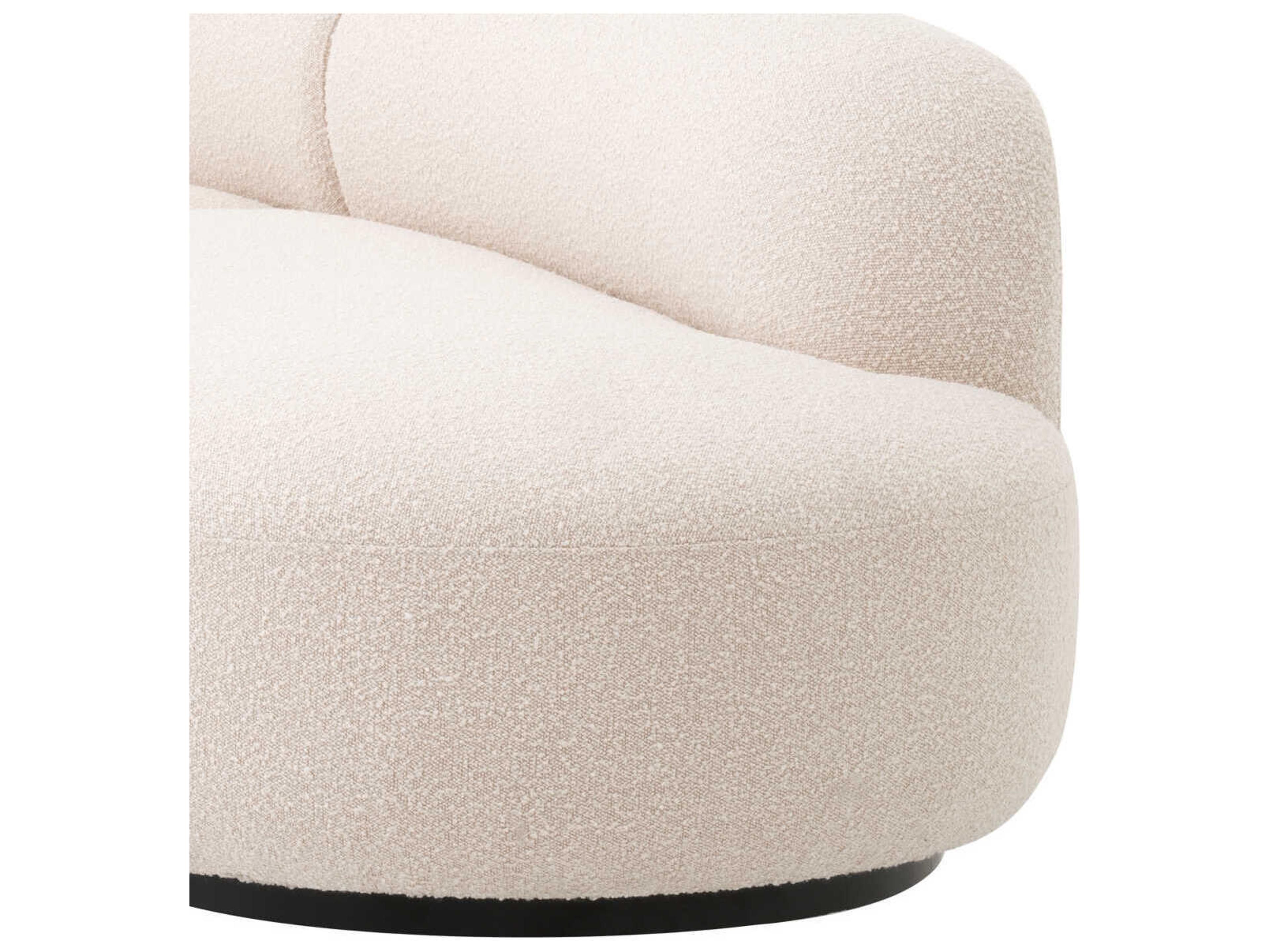 Eichholtz Bjorn Boucle Cream Black Base Upholstered Sofa