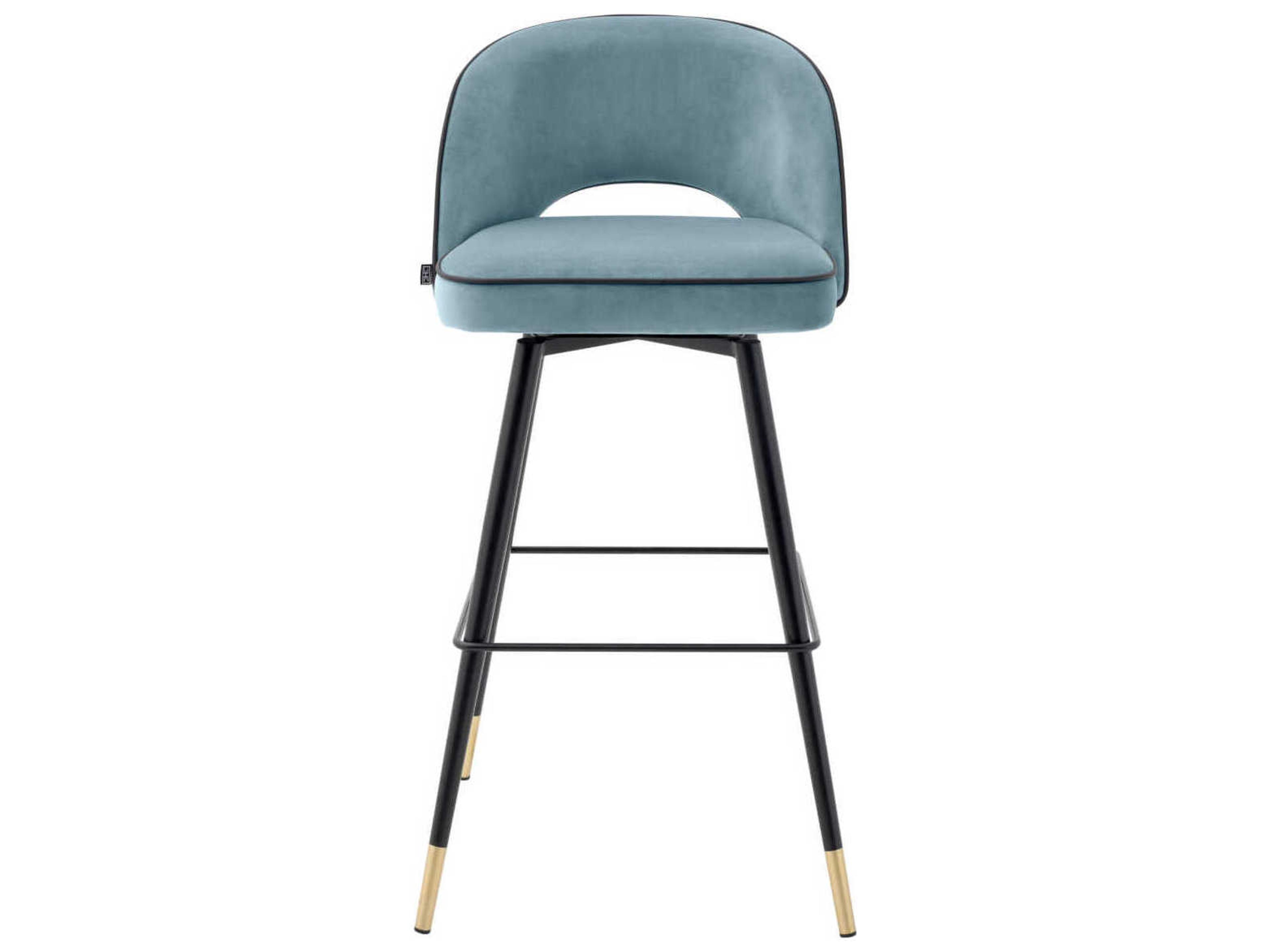 Eichholtz Cliff Upholstered Swivel Bar Stool Set of 2