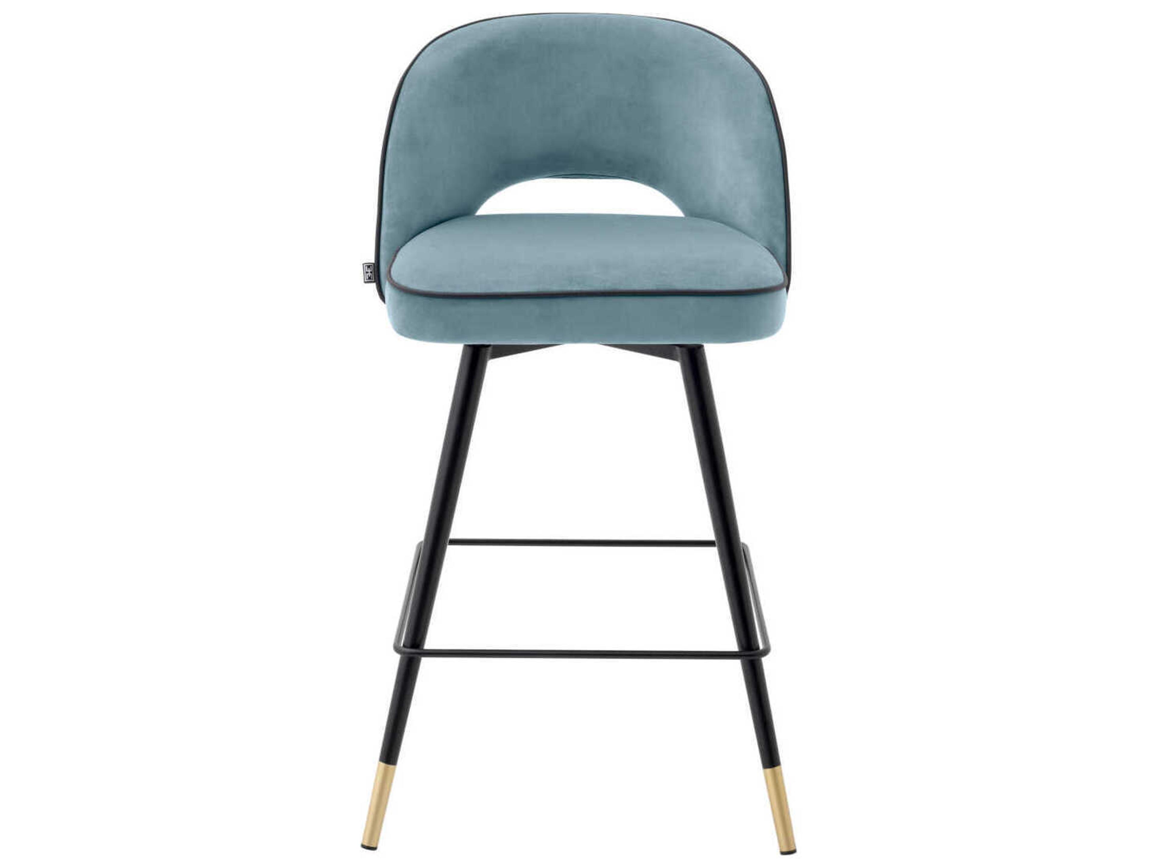 Eichholtz Cliff Upholstered Swivel Counter Stool Set of 2