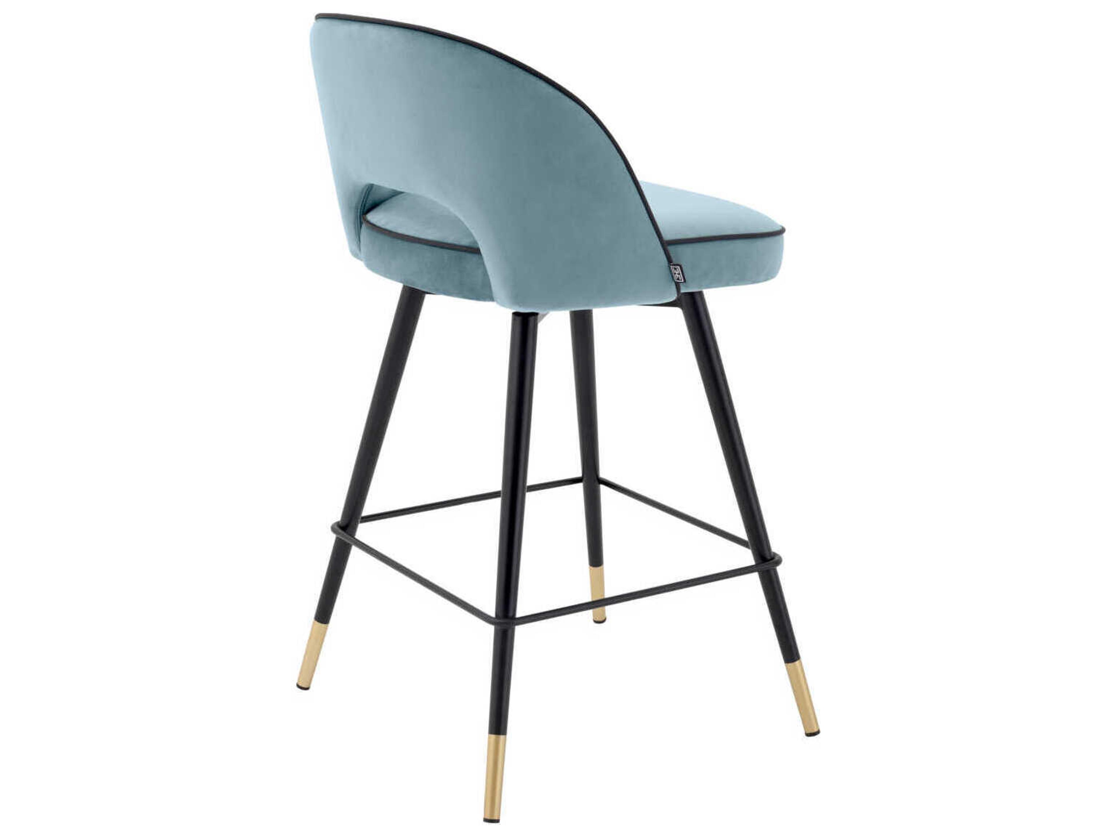 Eichholtz Cliff Upholstered Swivel Counter Stool Set of 2