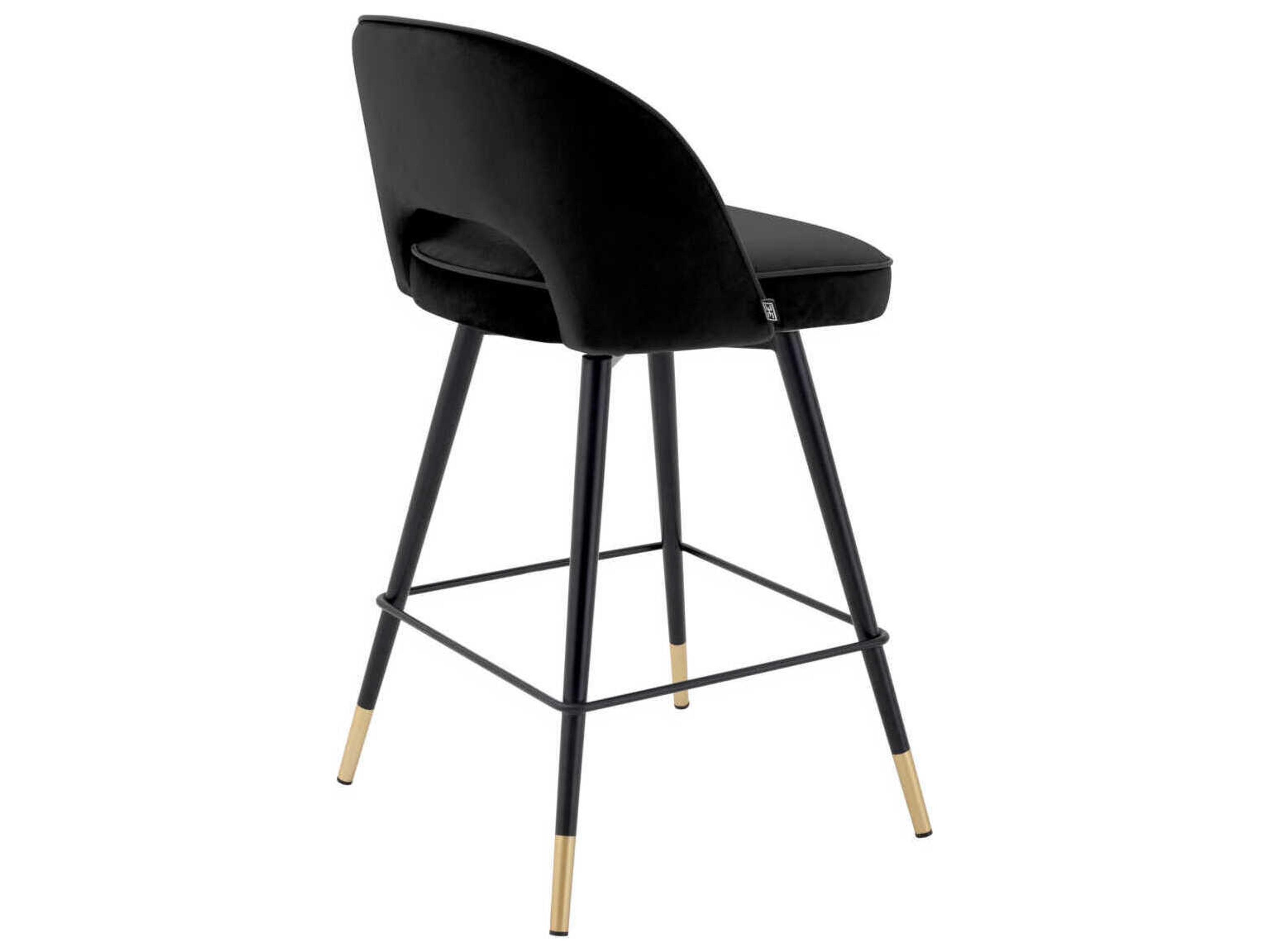 Eichholtz Cliff Velvet Upholstered Swivel Counter Stool Set of 2