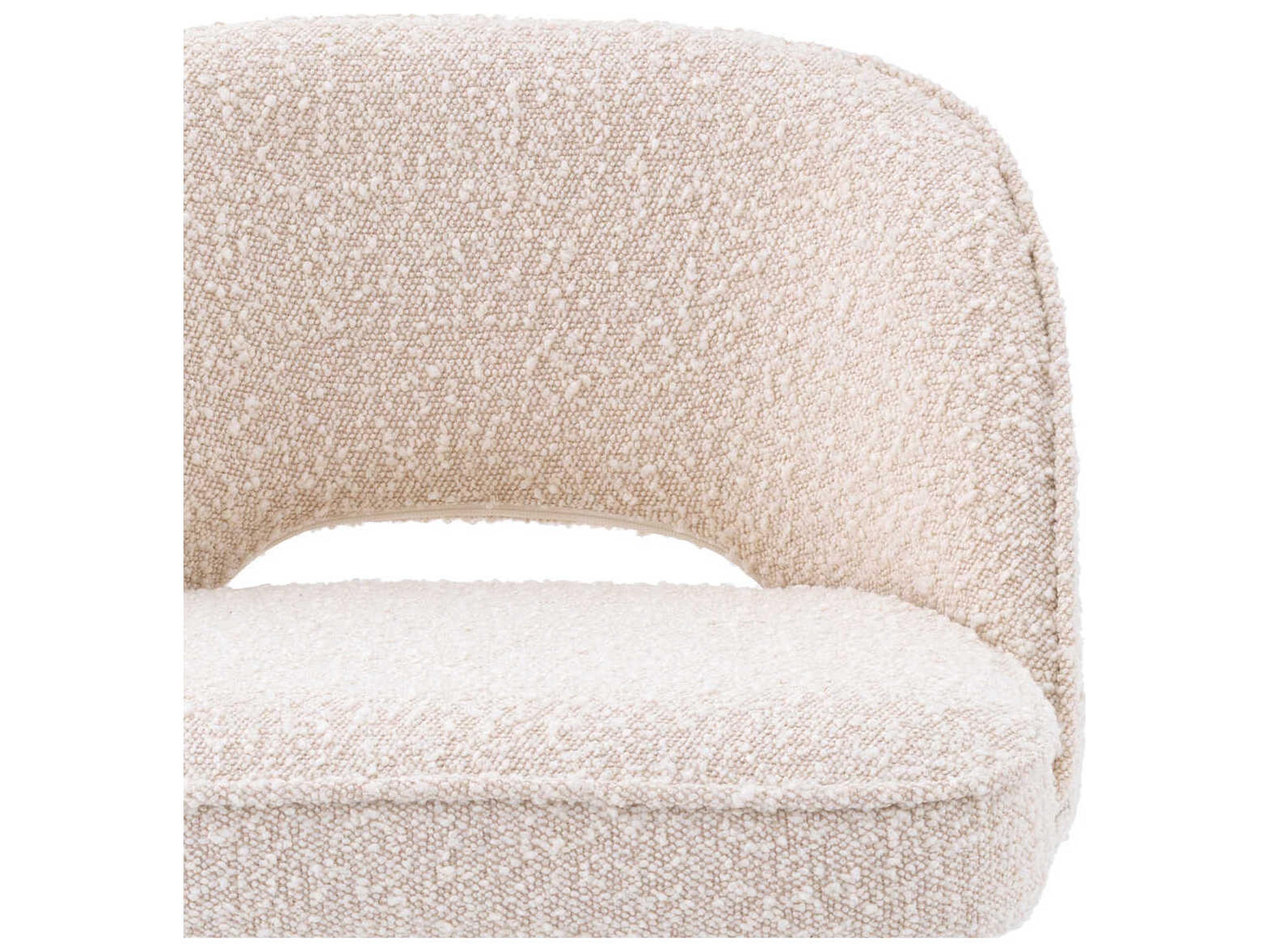 Eichholtz Cliff Boucle Cream Upholstered Swivel Counter Stool Set of 2