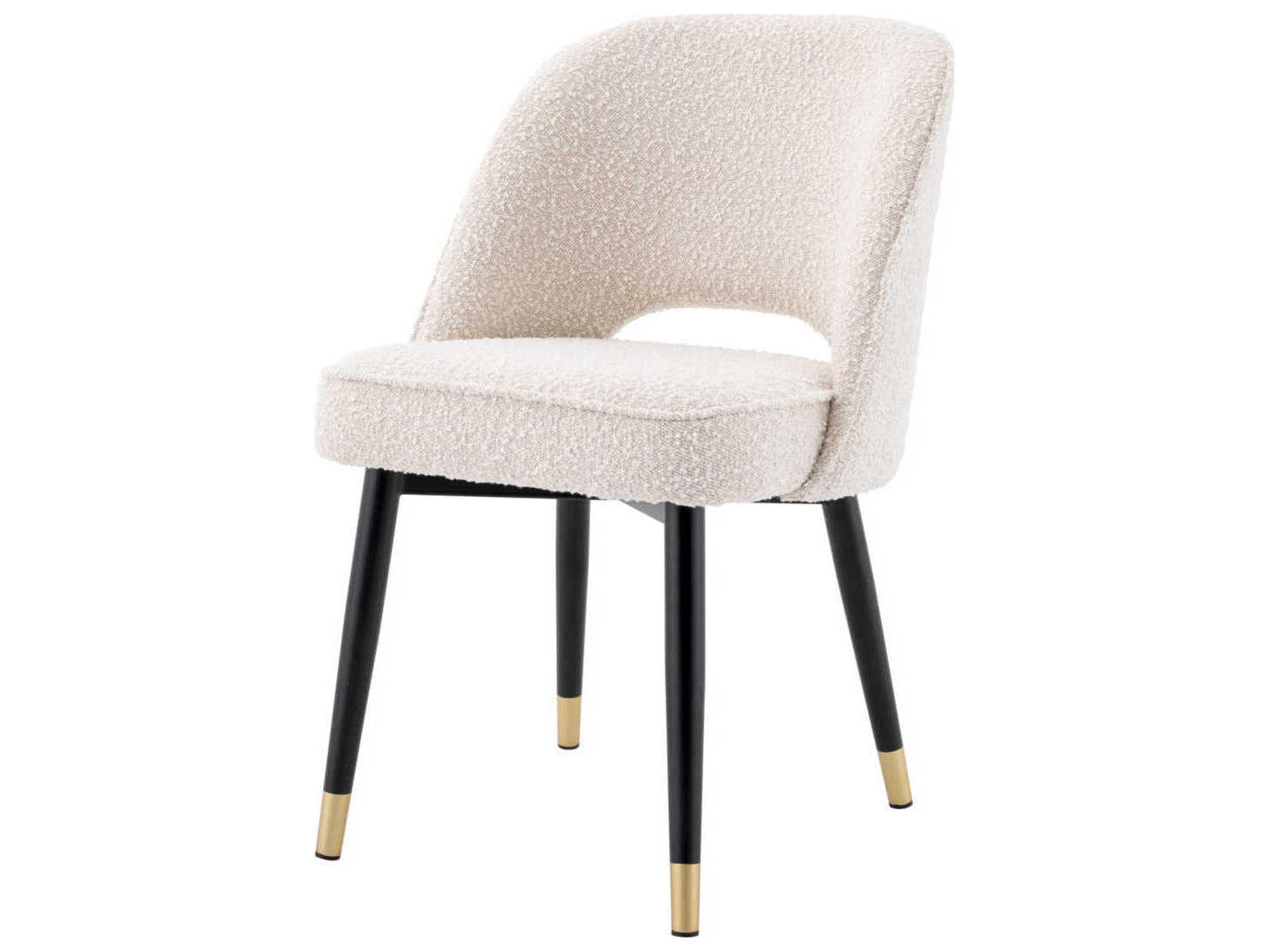 Eichholtz Cliff Black Upholstered Armless Dining Chair Set of 2