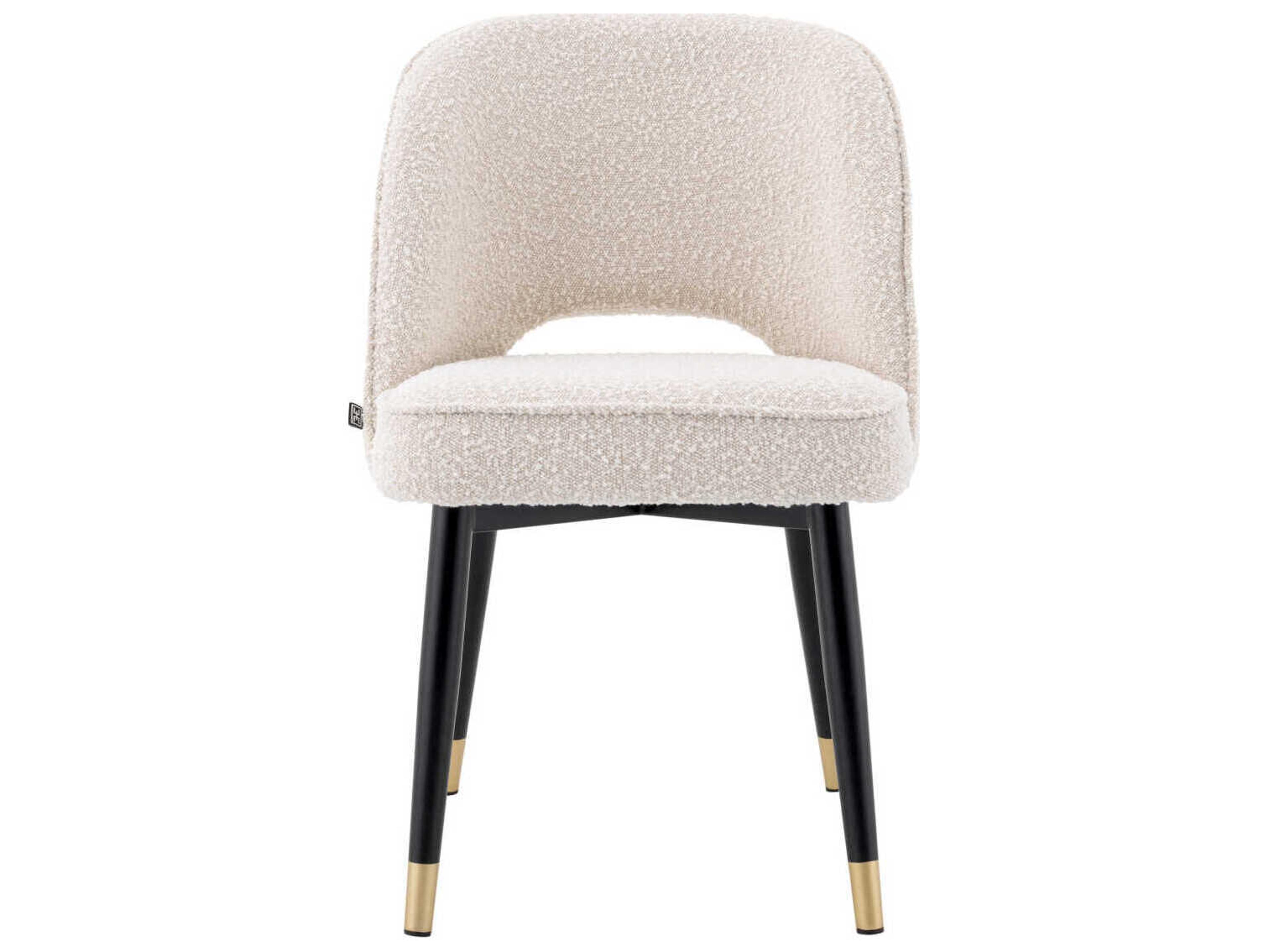 Eichholtz Cliff Black Upholstered Armless Dining Chair Set of 2