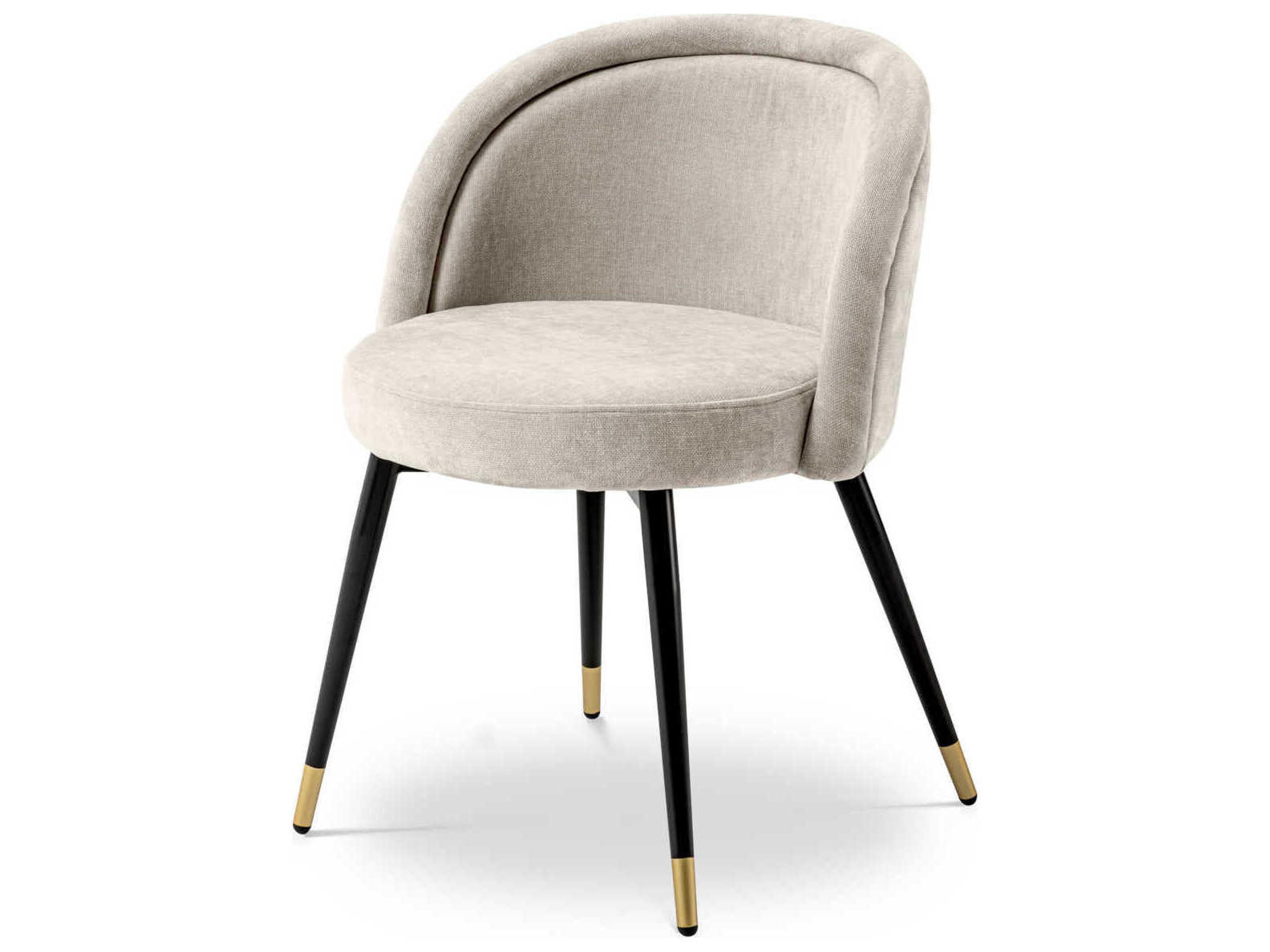 Eichholtz Chloe Black Upholstered Armless Dining Chair Set of 2