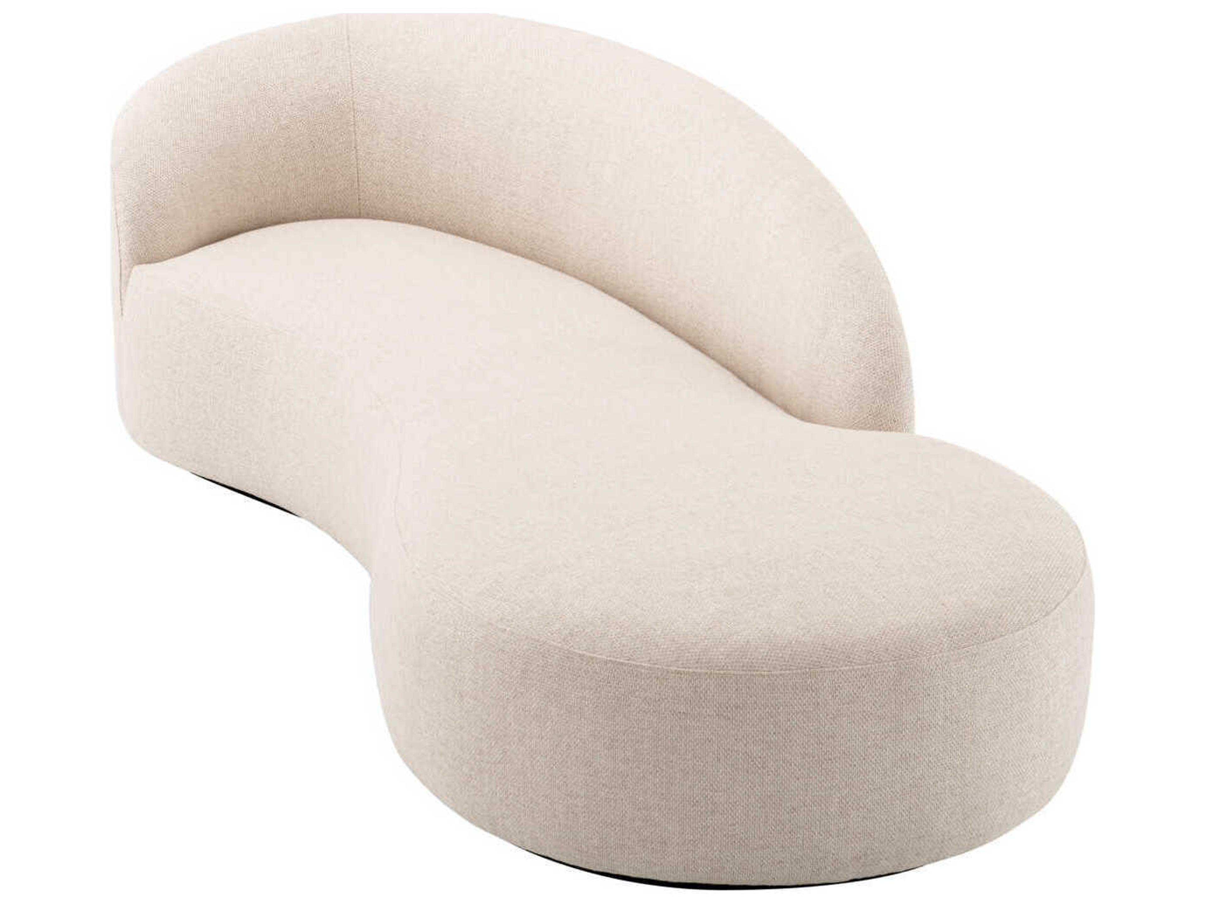 Eichholtz Bernd Pausa Natural Black Base Beige Upholstered Sofa