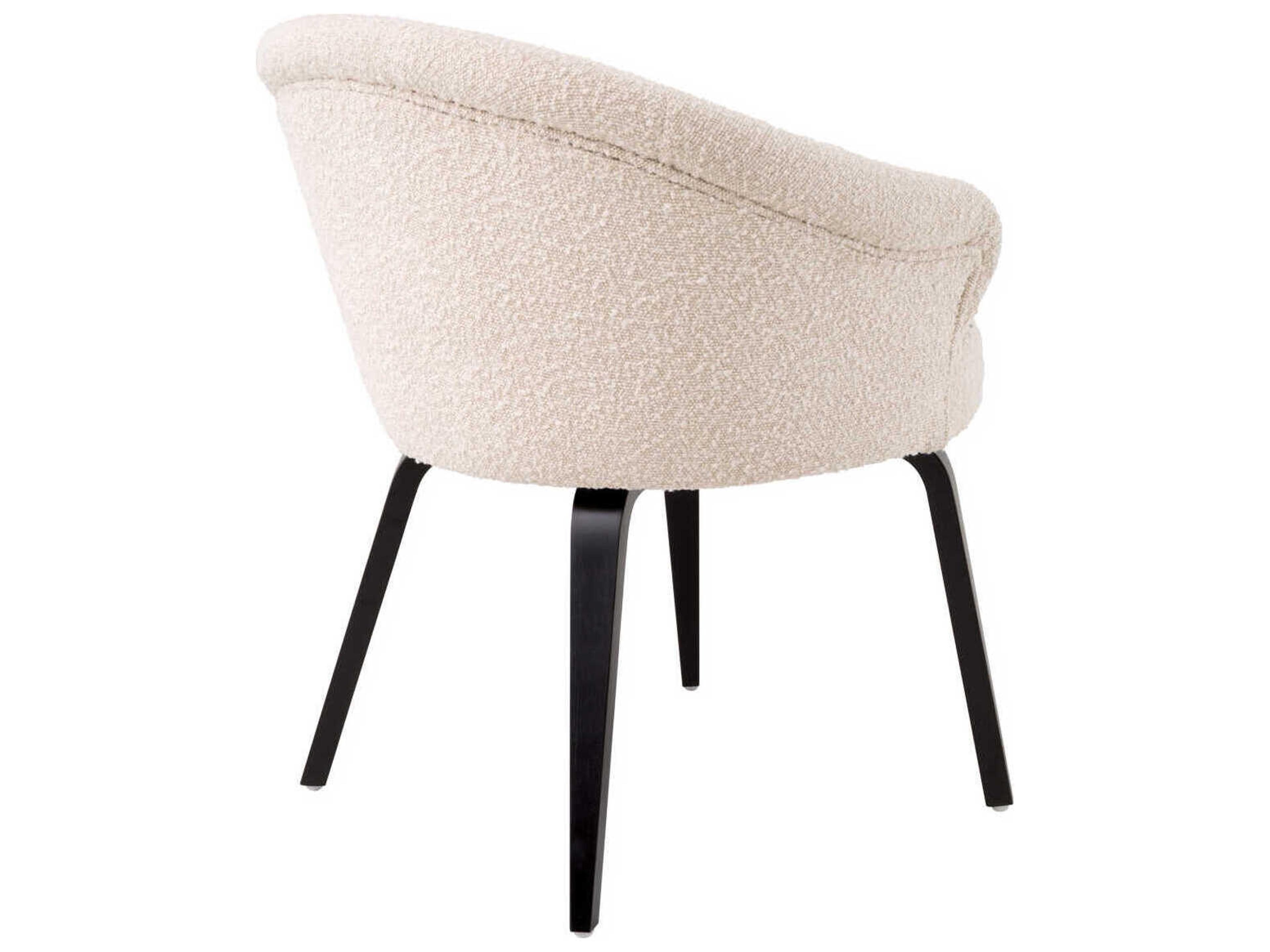 Eichholtz Moretti Beige Upholstered Arm Dining Chair