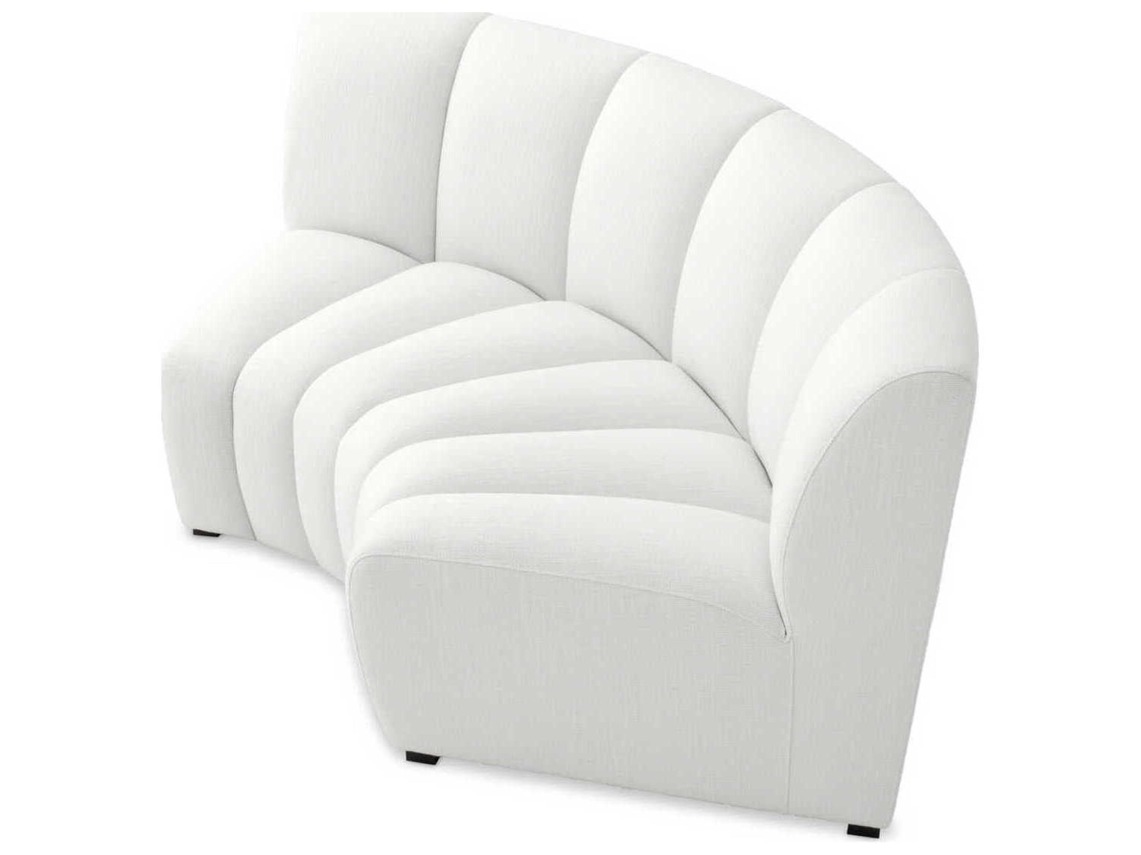 Eichholtz Lando Avalon White Black Feet Upholstered Modular