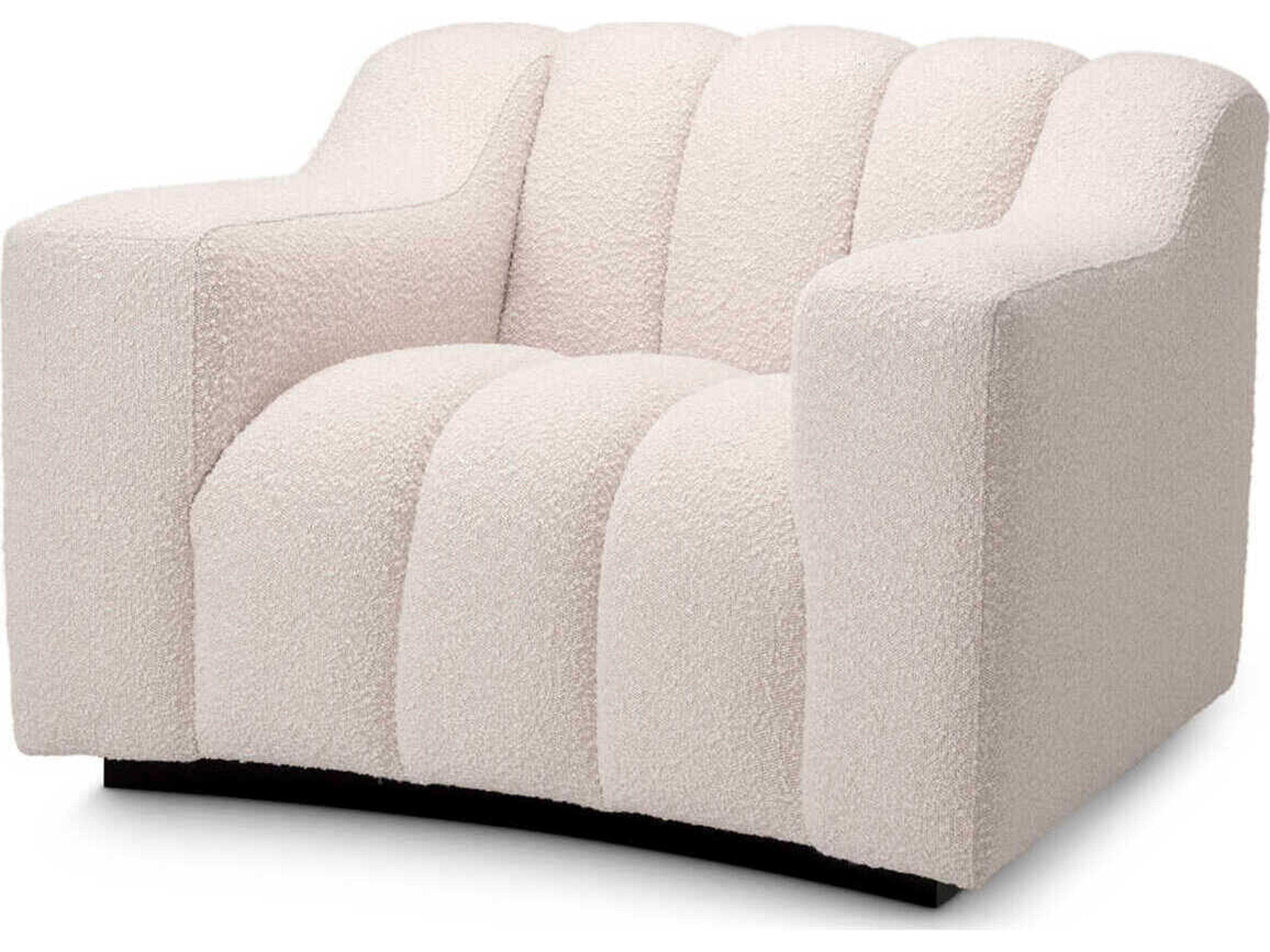 Kelly Chair Boucle Cream Black Base