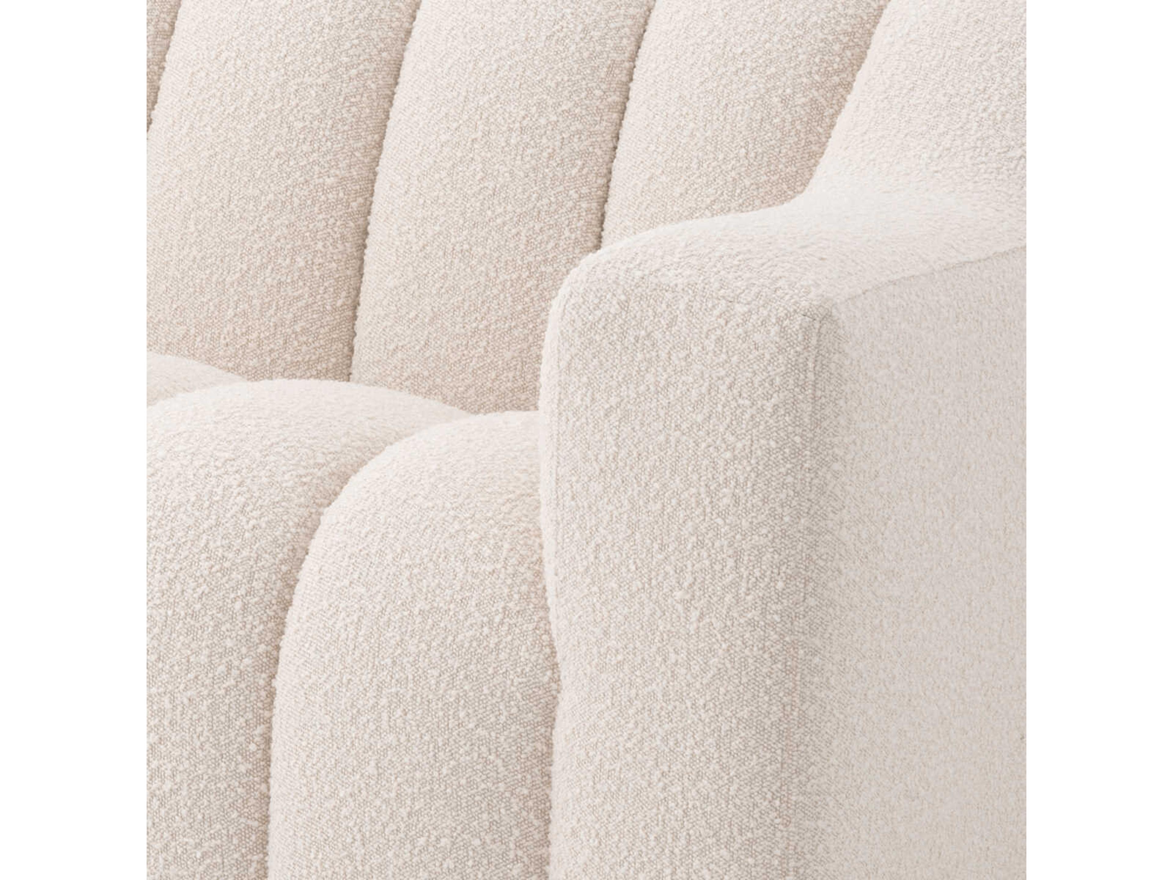 Eichholtz Kelly Boucle Cream Black Base Upholstered Sofa