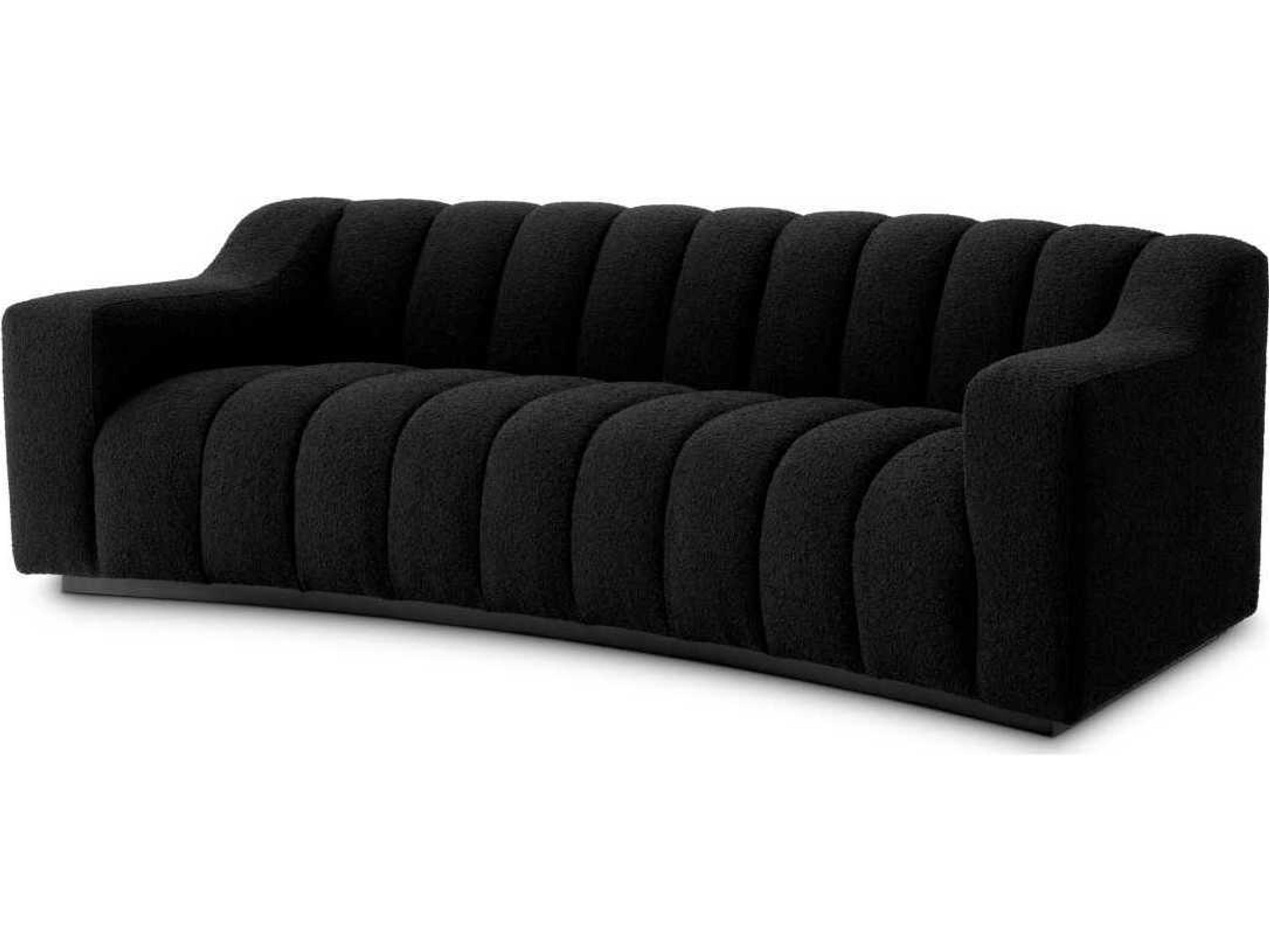 Kelly S Sofa in Black Bouclé