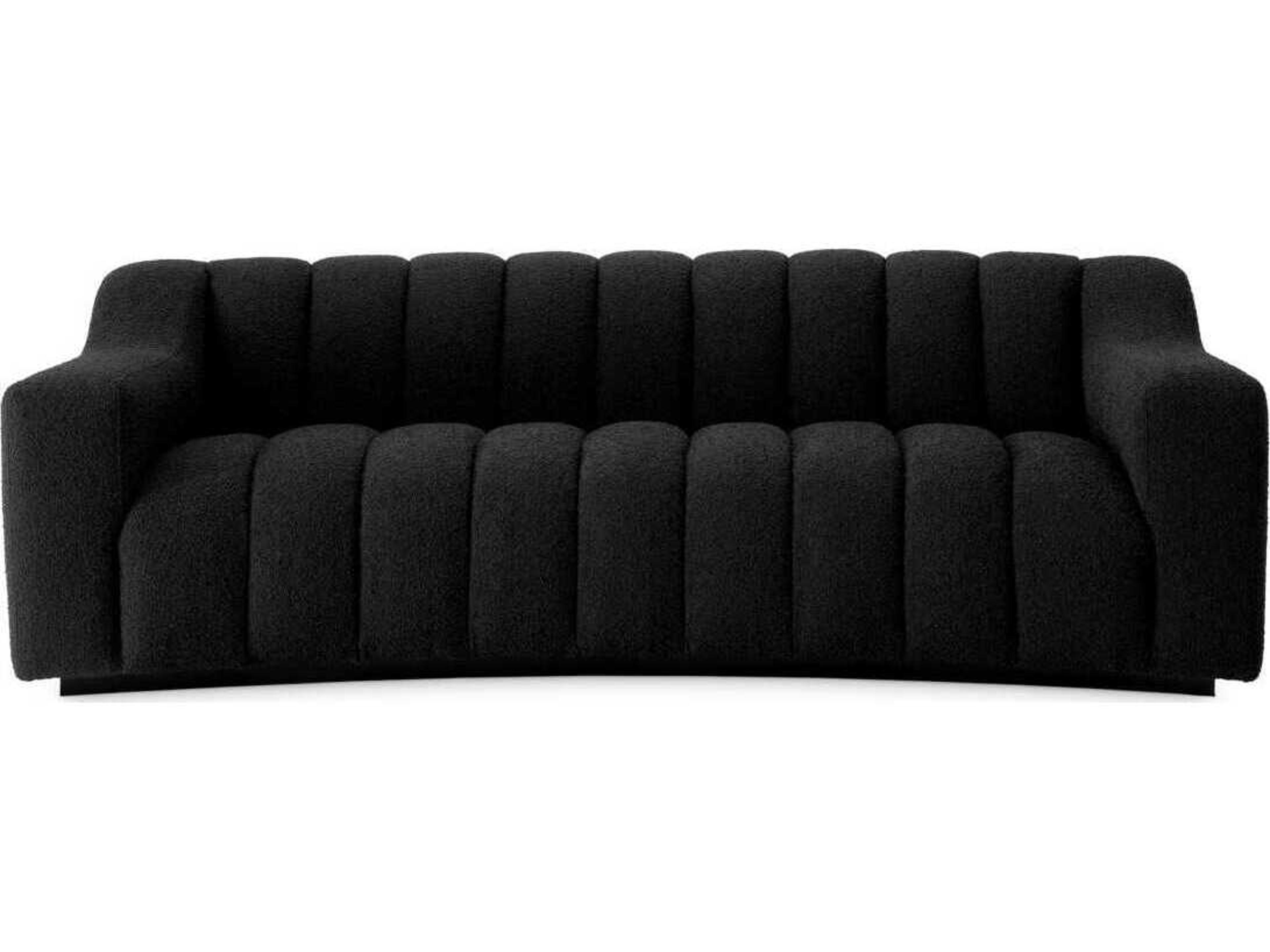 Eichholtz Kelly Boucle Black Base Upholstered Sofa