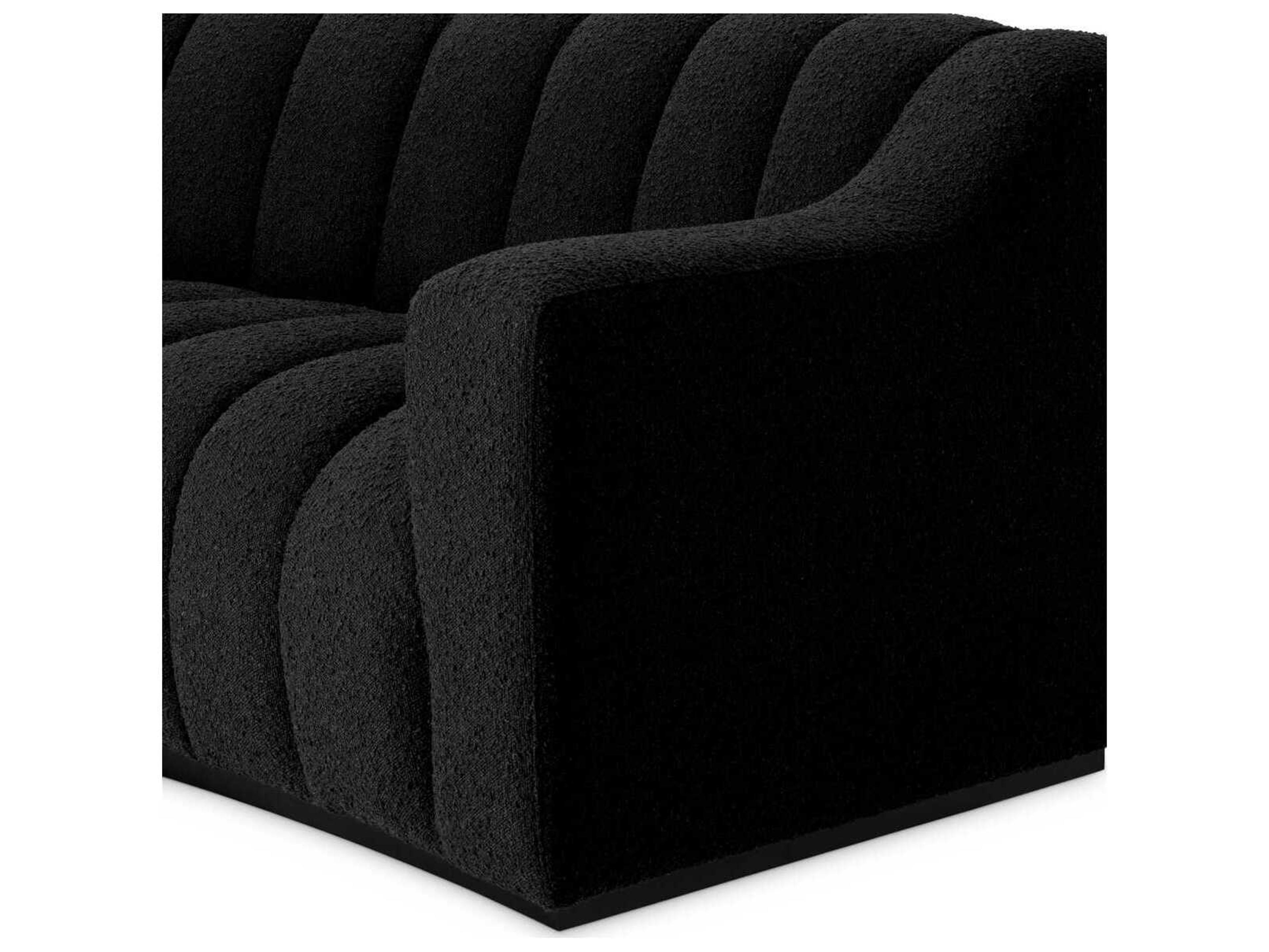 Eichholtz Kelly Boucle Black Base Upholstered Sofa