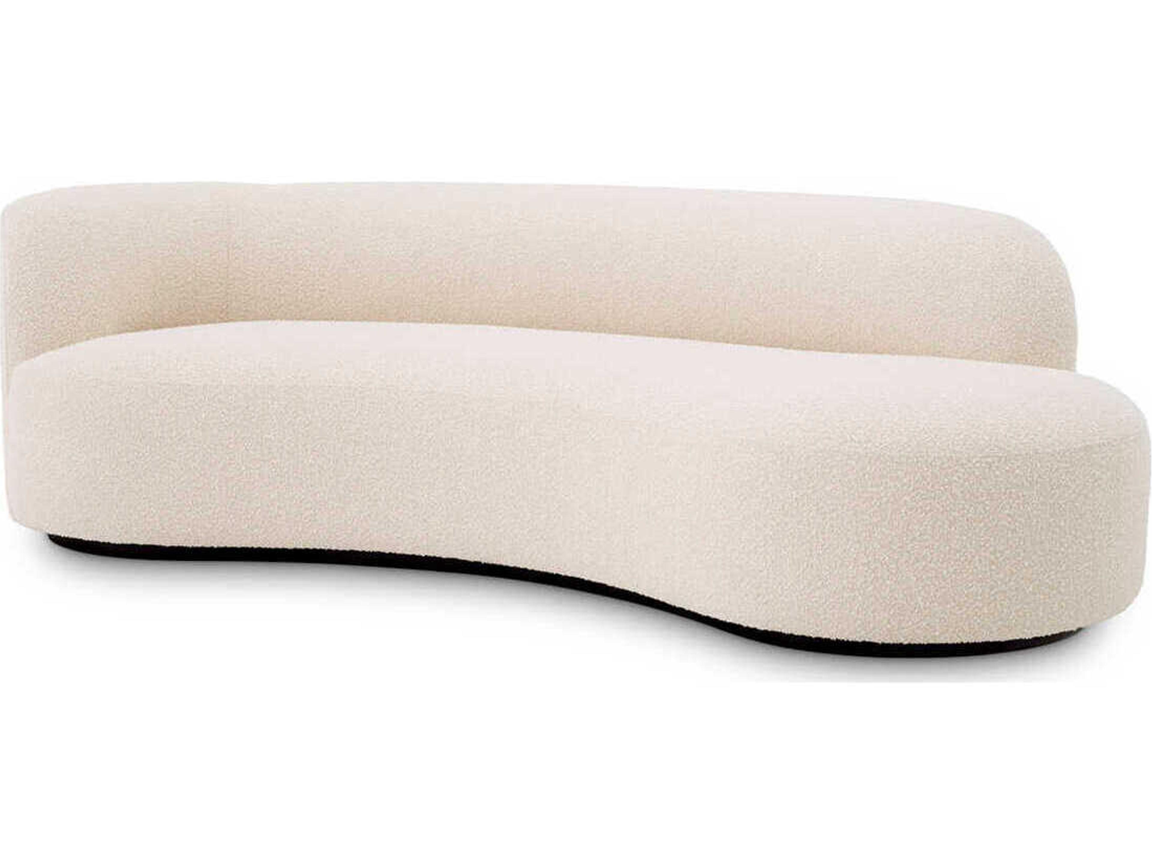 Eichholtz Morten Boucle Cream Black Base Upholstered Sofa