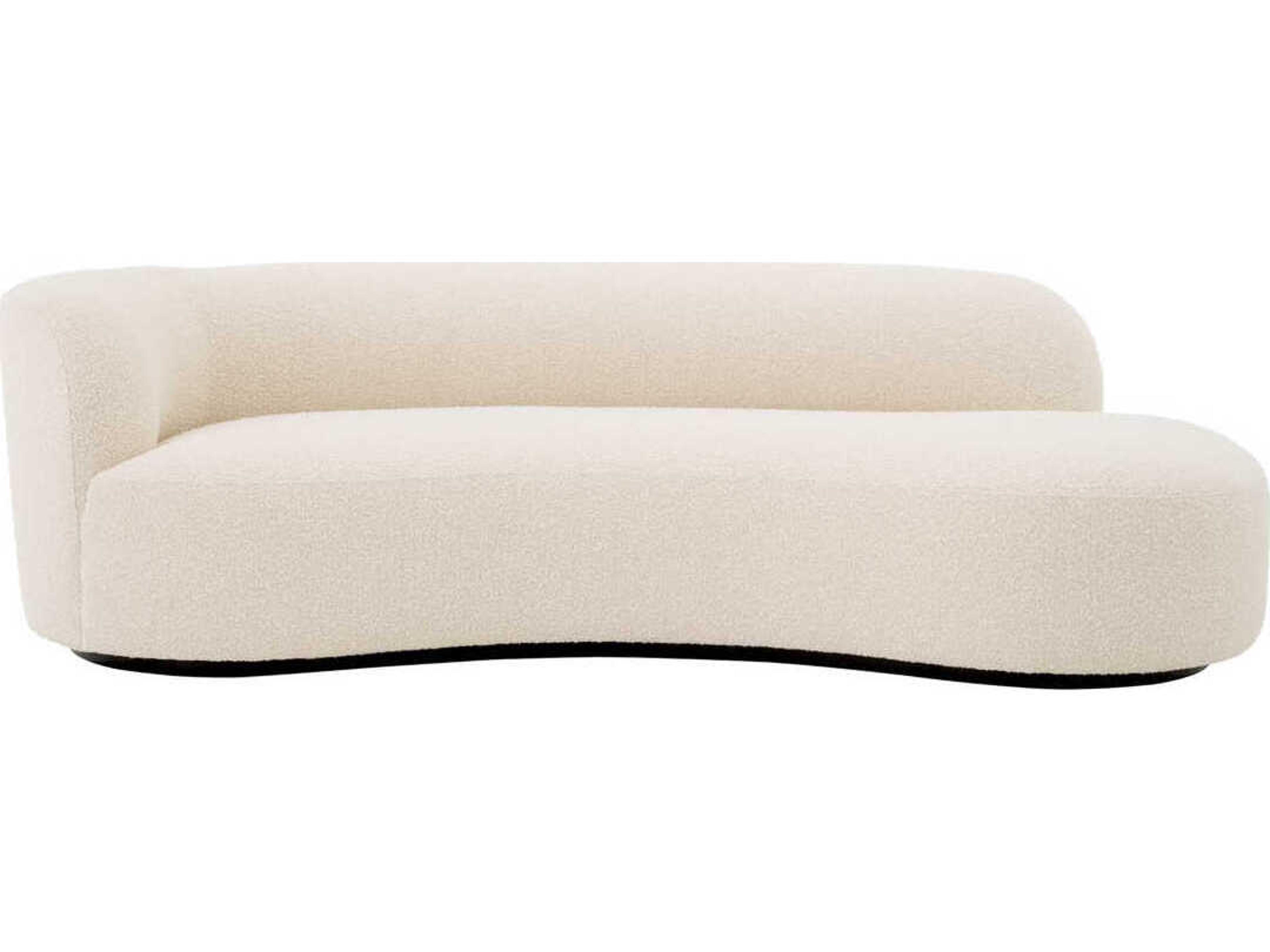 Eichholtz Morten Boucle Cream Black Base Upholstered Sofa