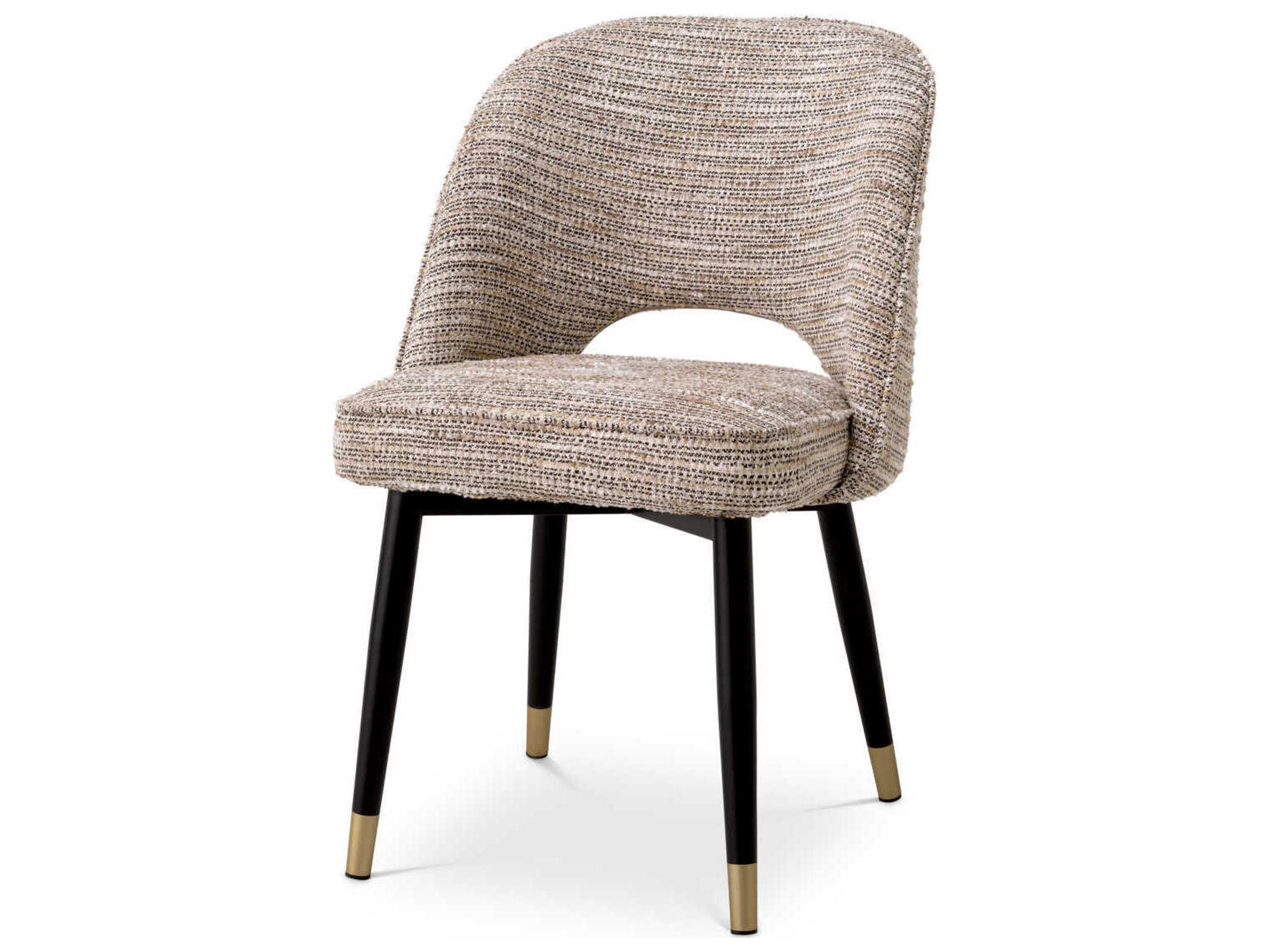 Eichholtz Cliff Beige Upholstered Armless Dining Chair Set of 2