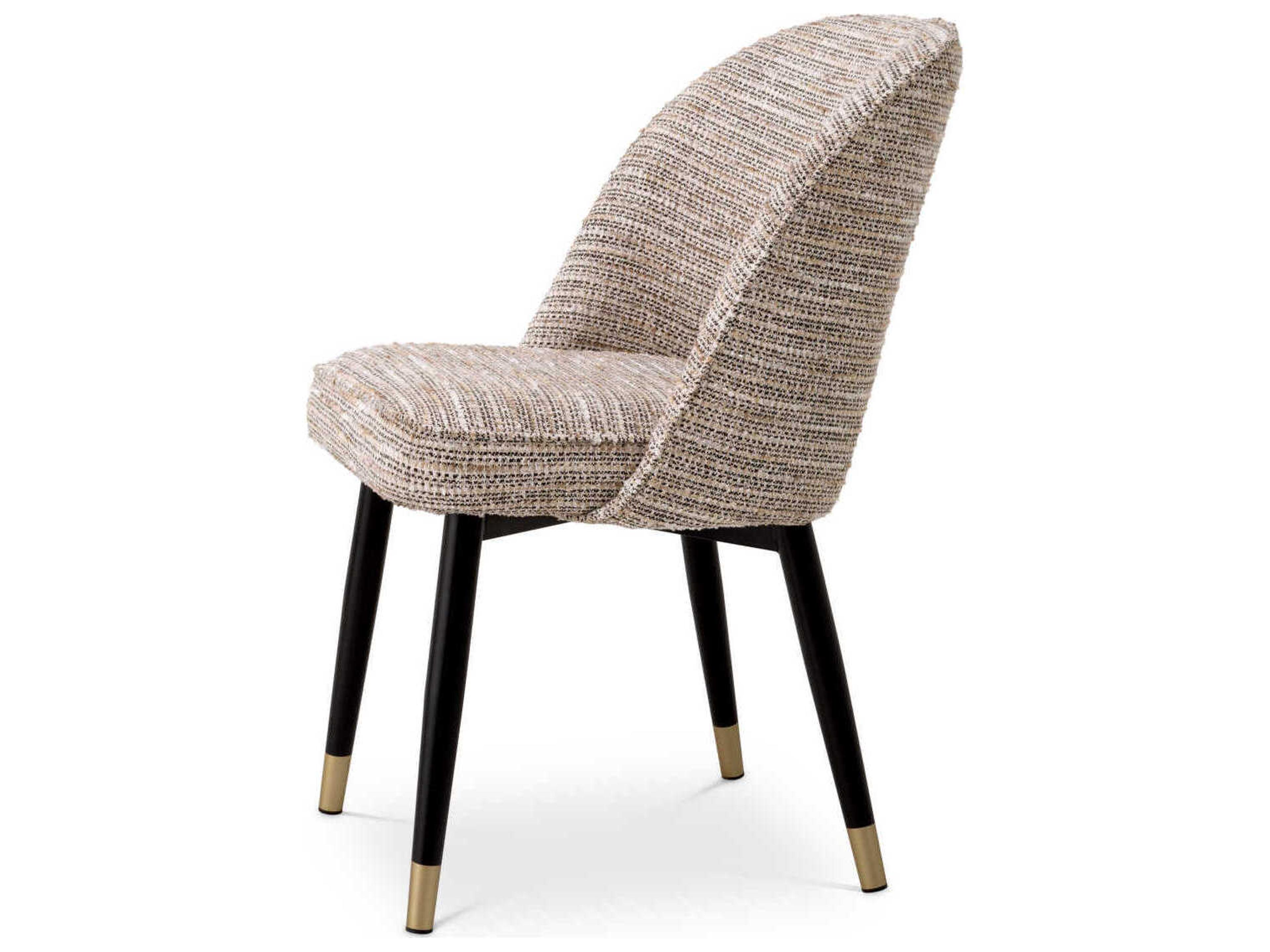 Eichholtz Cliff Beige Upholstered Armless Dining Chair Set of 2