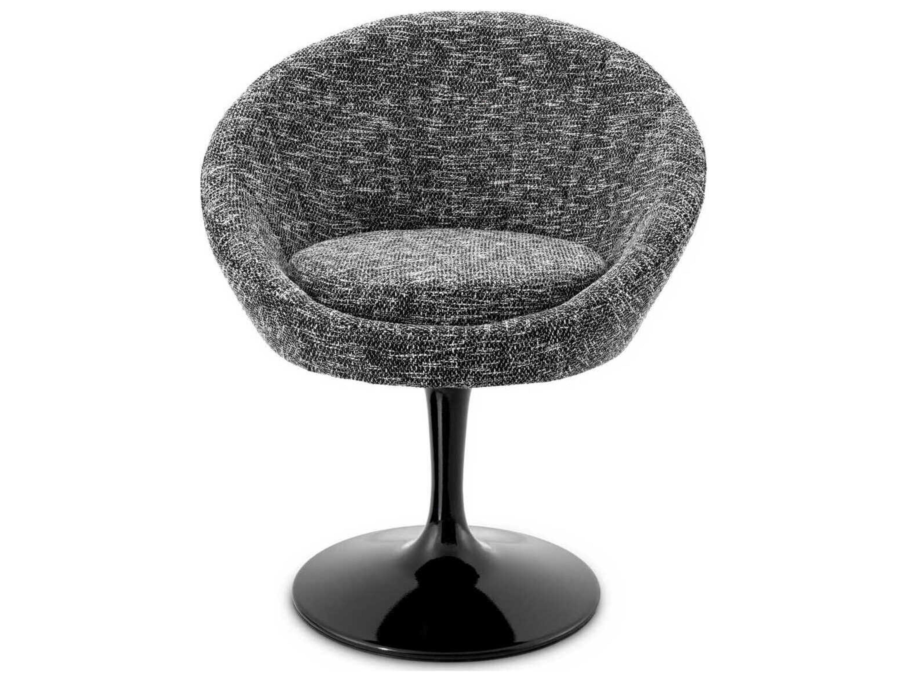 Eichholtz Oneill Black Upholstered Arm Dining Chair