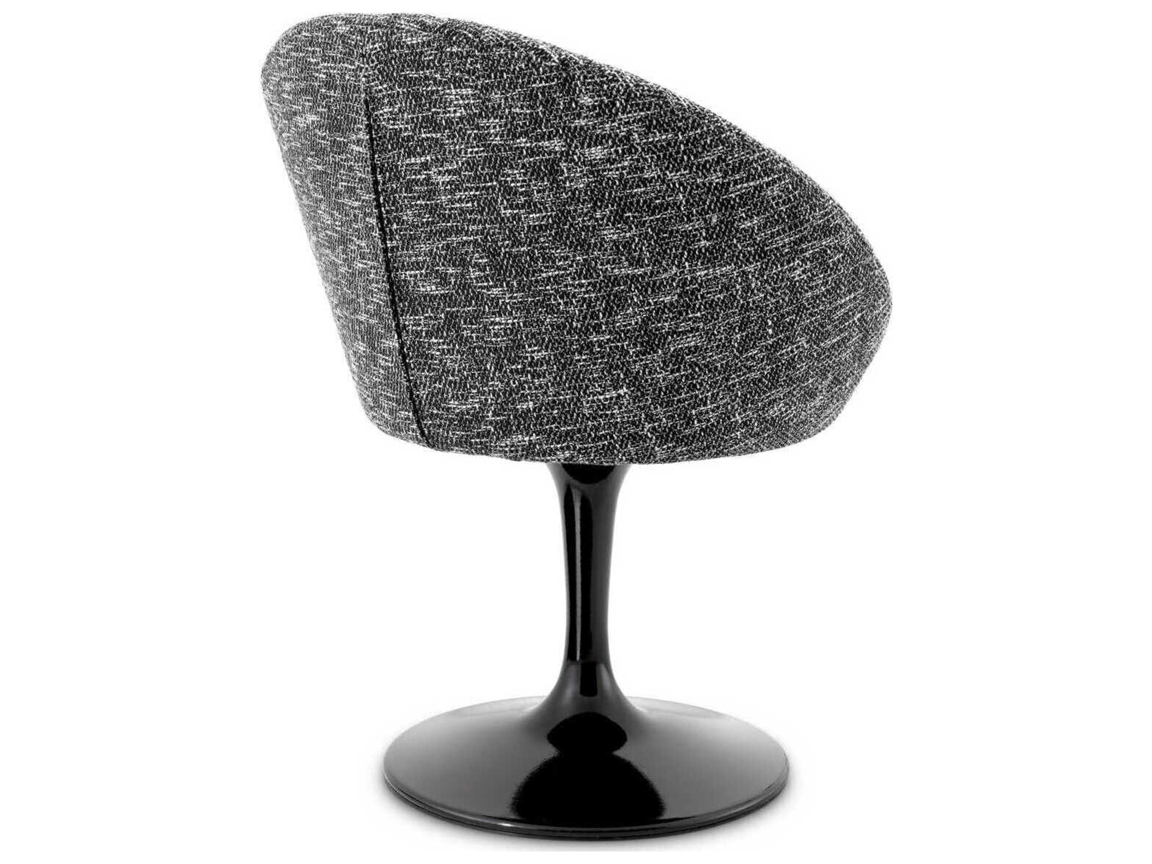 Eichholtz Oneill Black Upholstered Arm Dining Chair