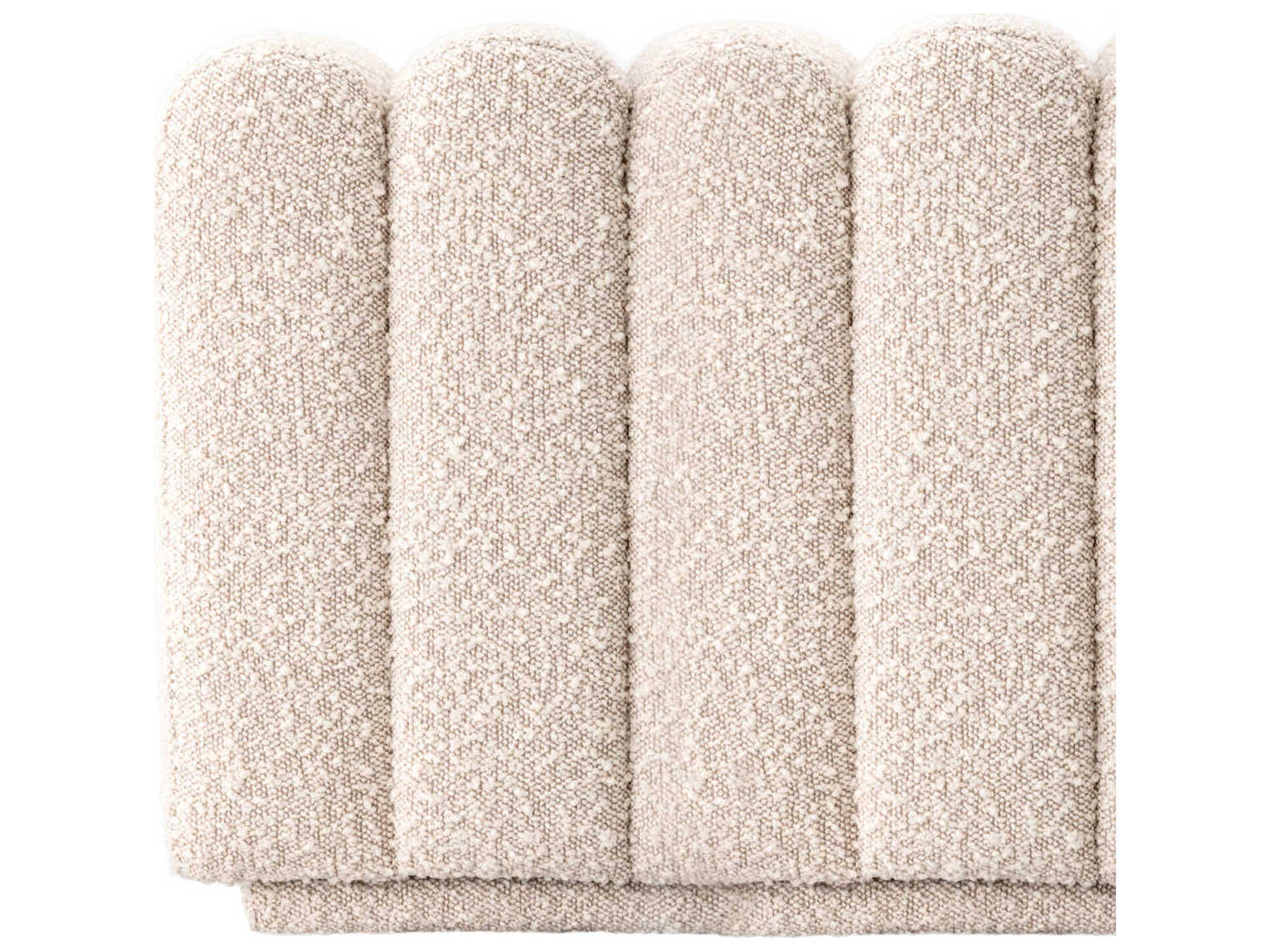 Eichholtz Bente Boucle Cream Upholstered Accent Bench